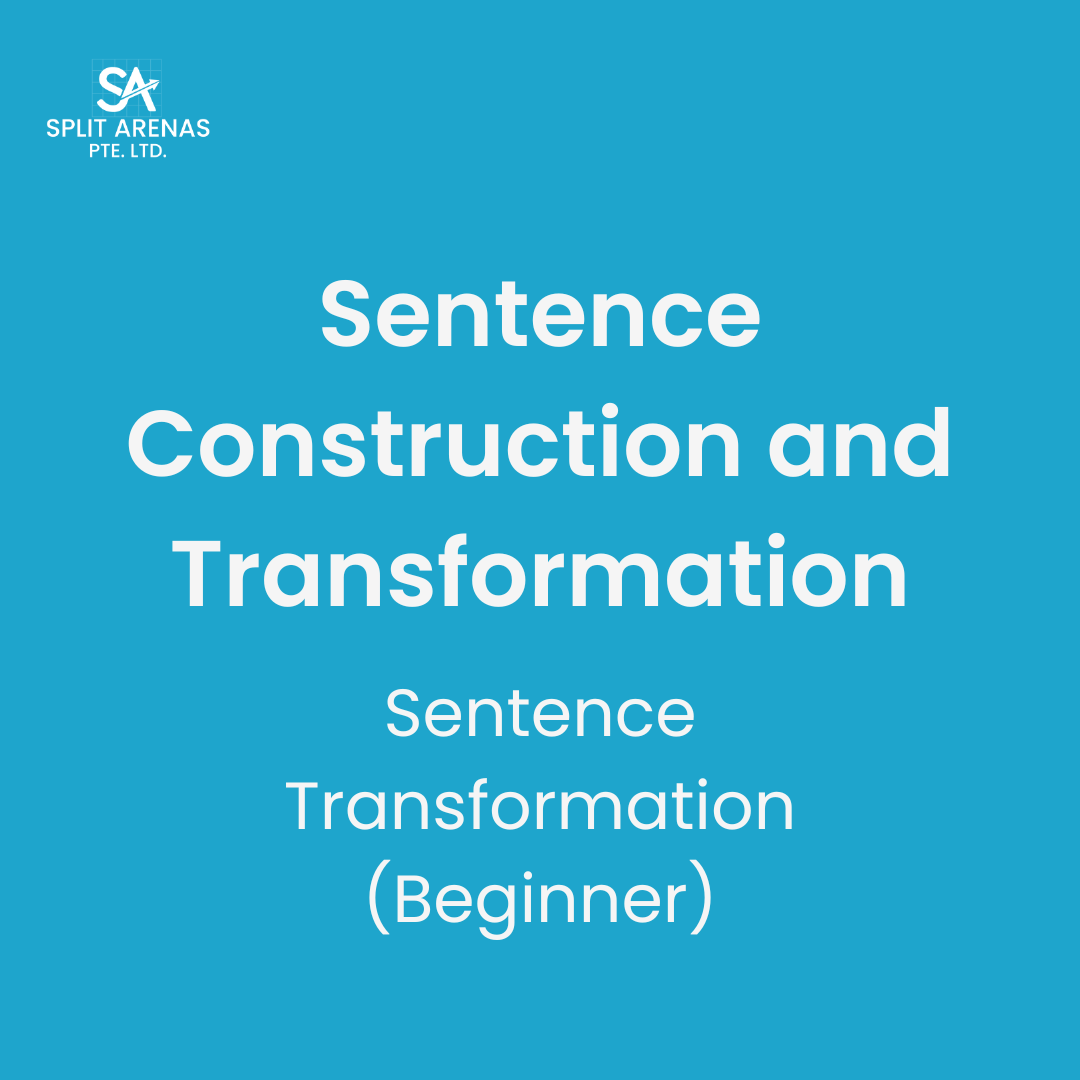 Sentence Construction and Transformation Worksheet - Sentence ...