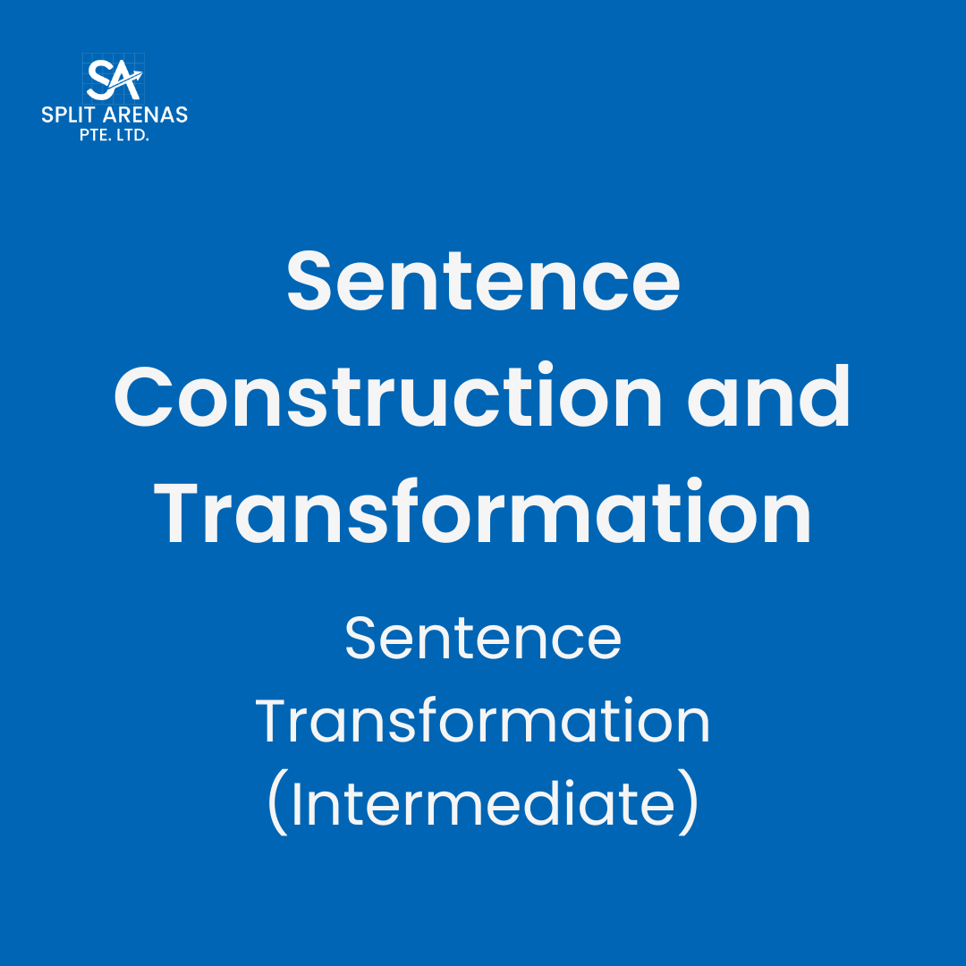 Sentence Construction and Transformation Worksheet - Sentence ...