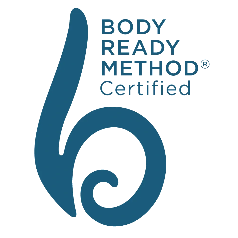 Logo with a stylized human figure and the text 'Body Ready Method Certified'.