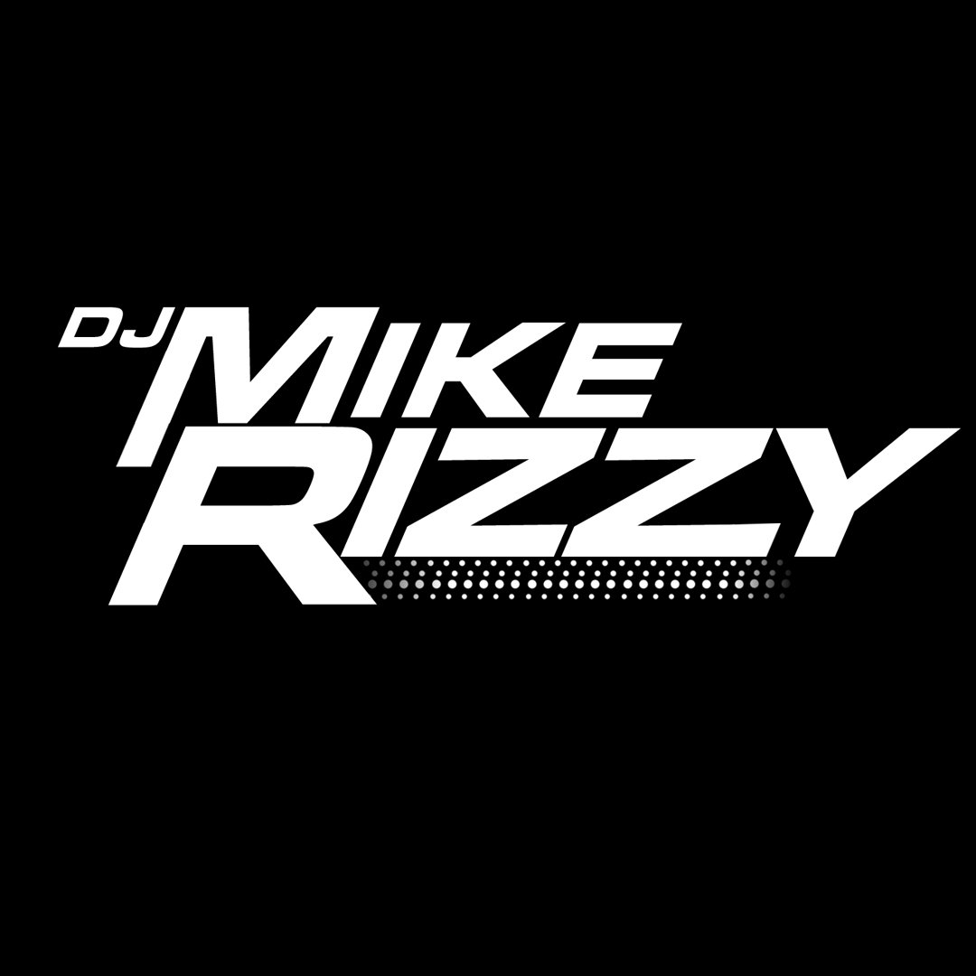 DJ Mike Rizzy Name Logo (White Text)