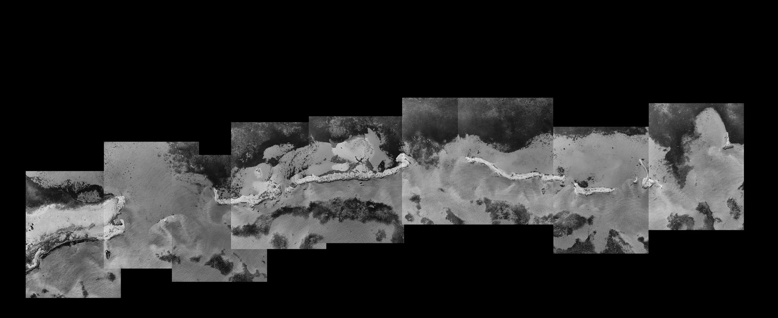 Les tocs de l'étang de Thau, bancs de sable émergés du lido