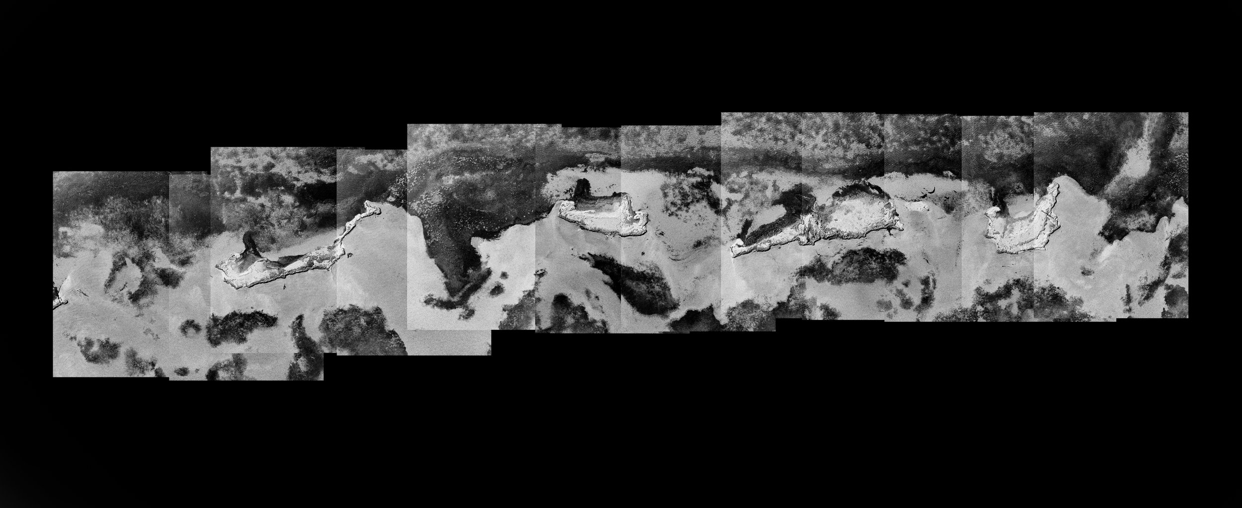 Les tocs de l'étang de Thau, bancs de sable émergés du lido