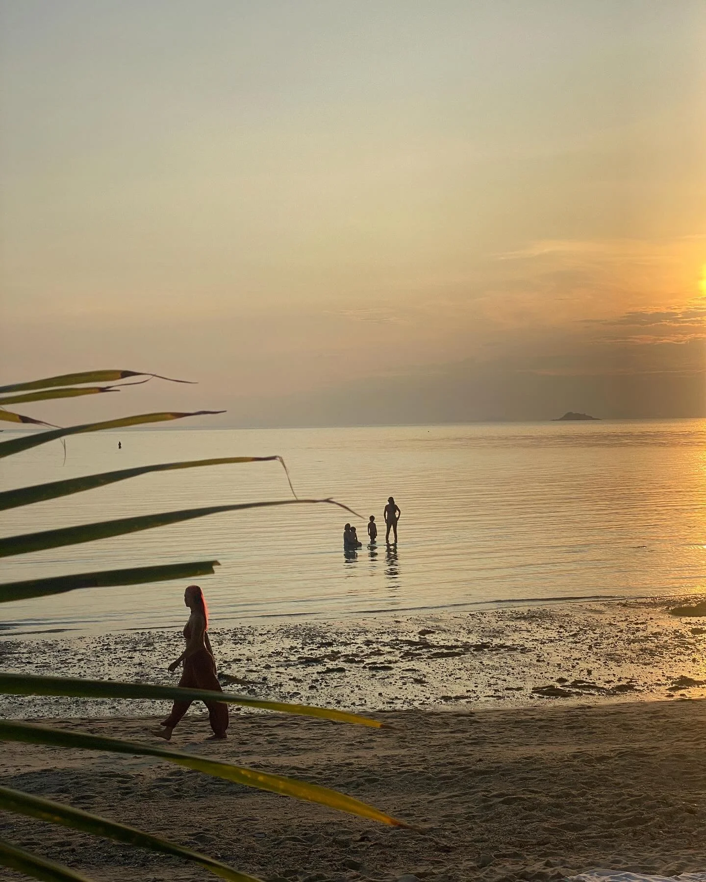 Sunset fun at Flamingo beach, Koh Phanagn #thailand #kohphangan #beach #sunset #family #freedom