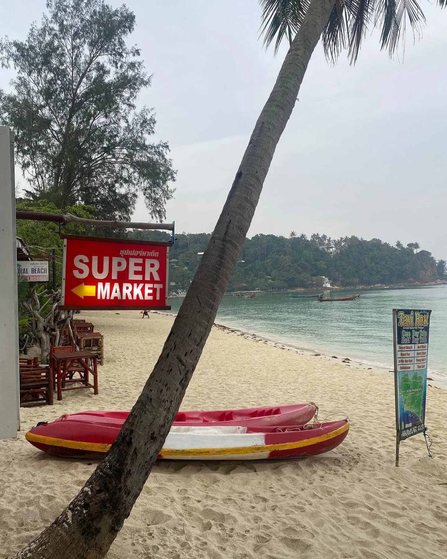 Morning walks, sunset dinners, all day swimming. Salad beach is a little piece of paradise on the west coast of Koh Phanagn 🏝️#thailand #kohphangan #beach #sunset #family #freedomseeker