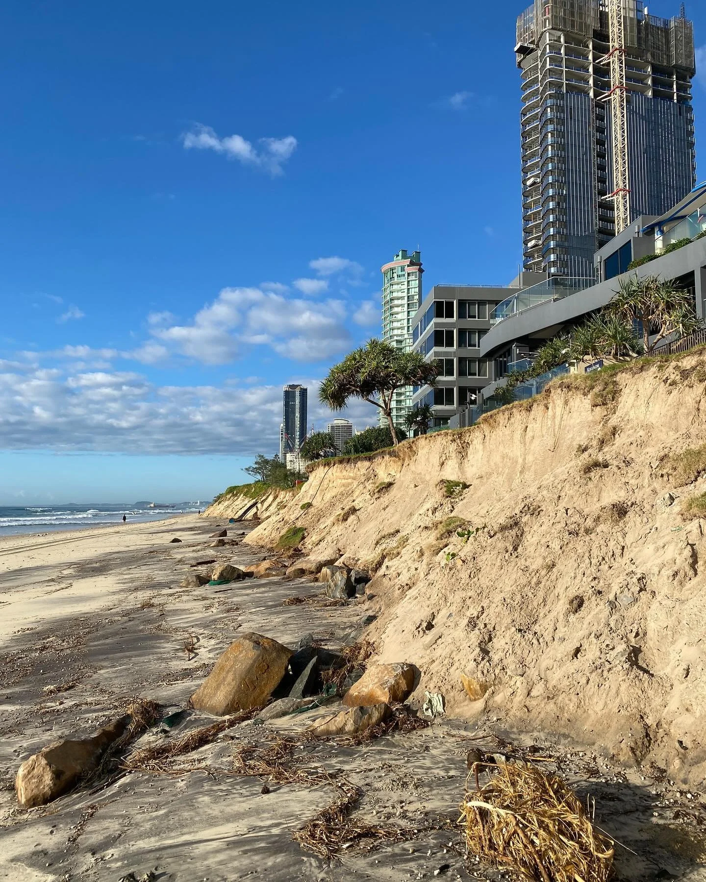 Coastal erosion caused by tropical cyclone Alfred on the Gold Coast 🌊🏝️. #australia #goldcoast #beach #mothernature #instagood