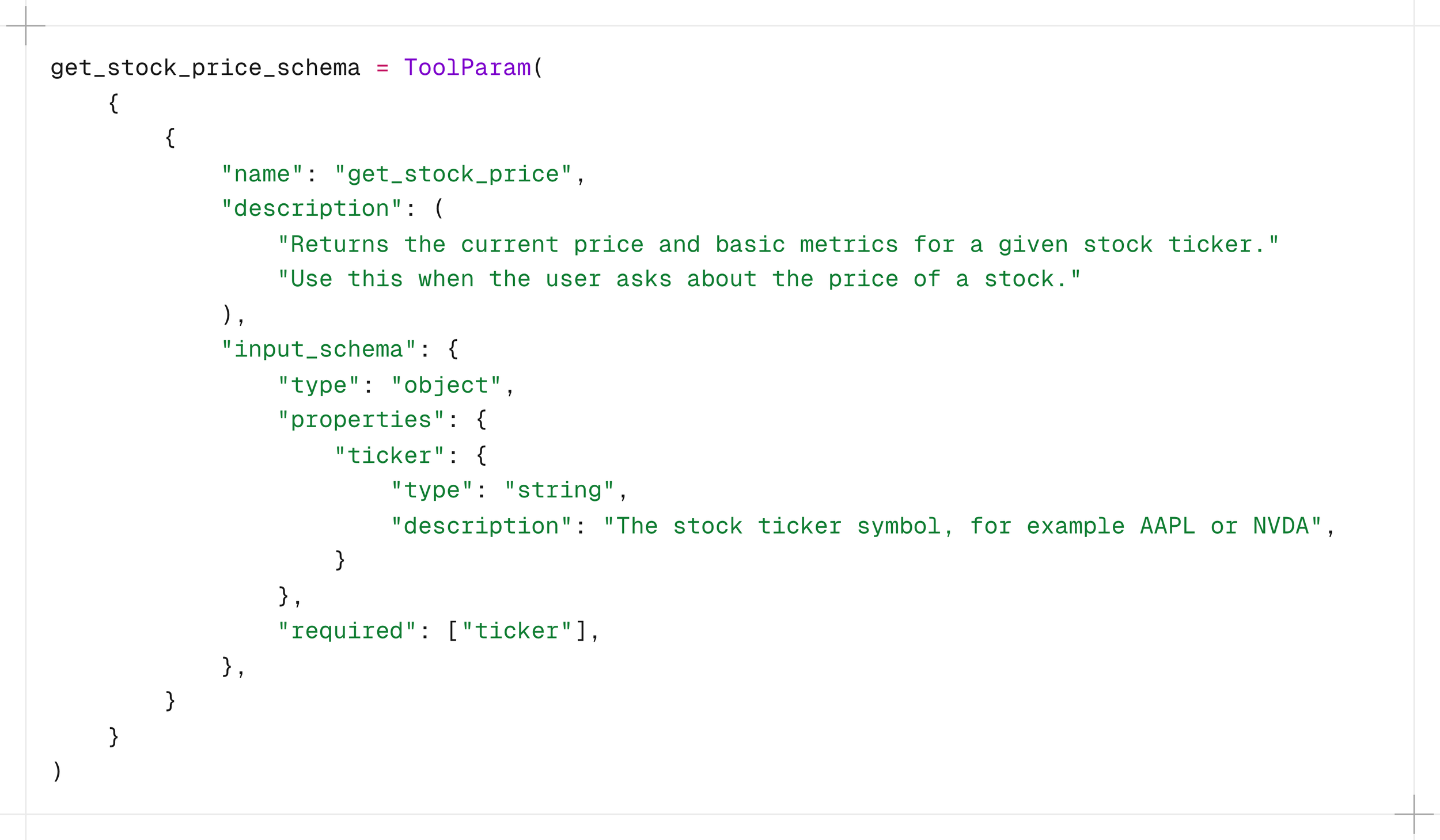 Definition of tool parameter for Anthropic API