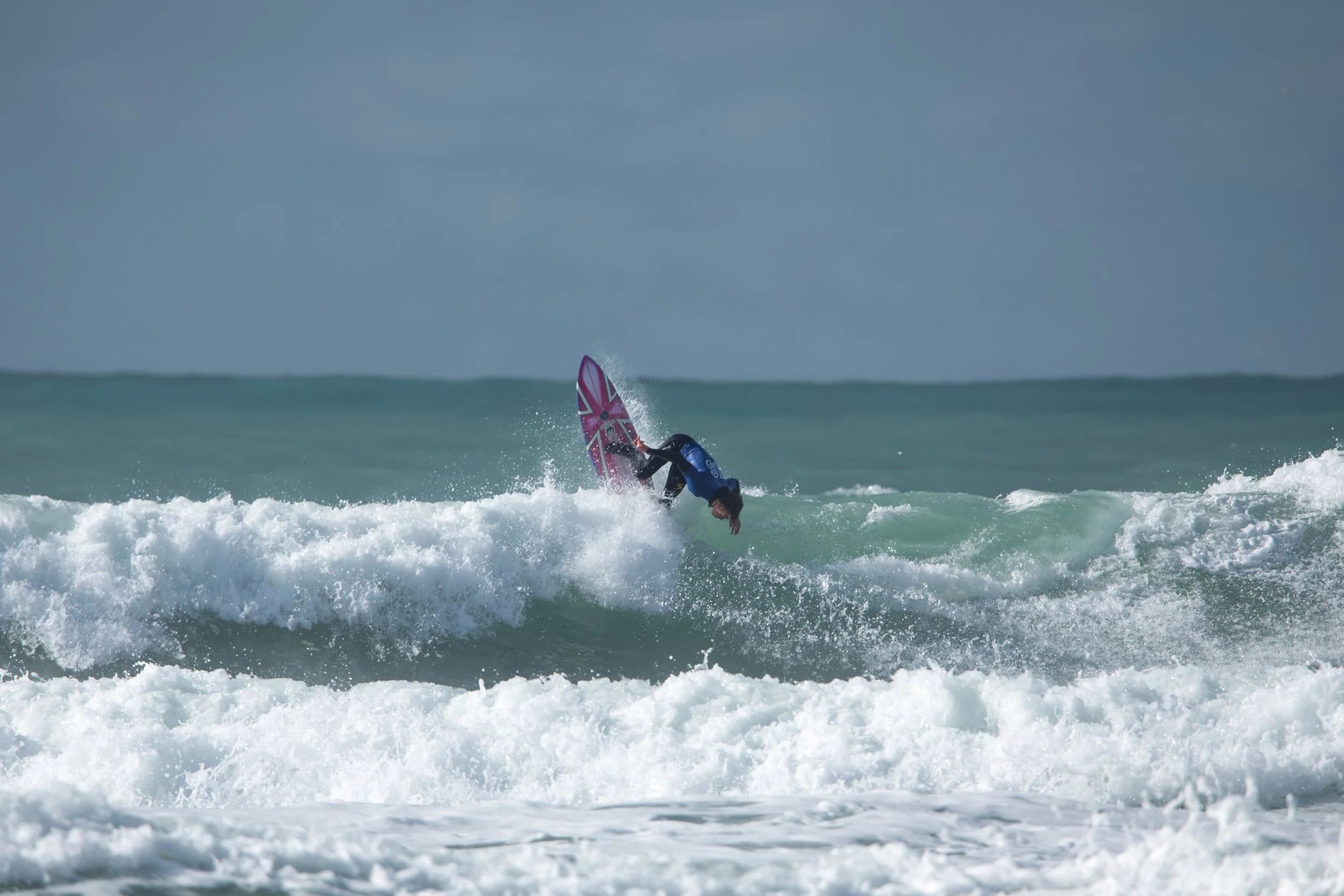 Heath Gillespie, Surfing England Junior Squad, Fistral Beach, RedBull Sessions, March 2026