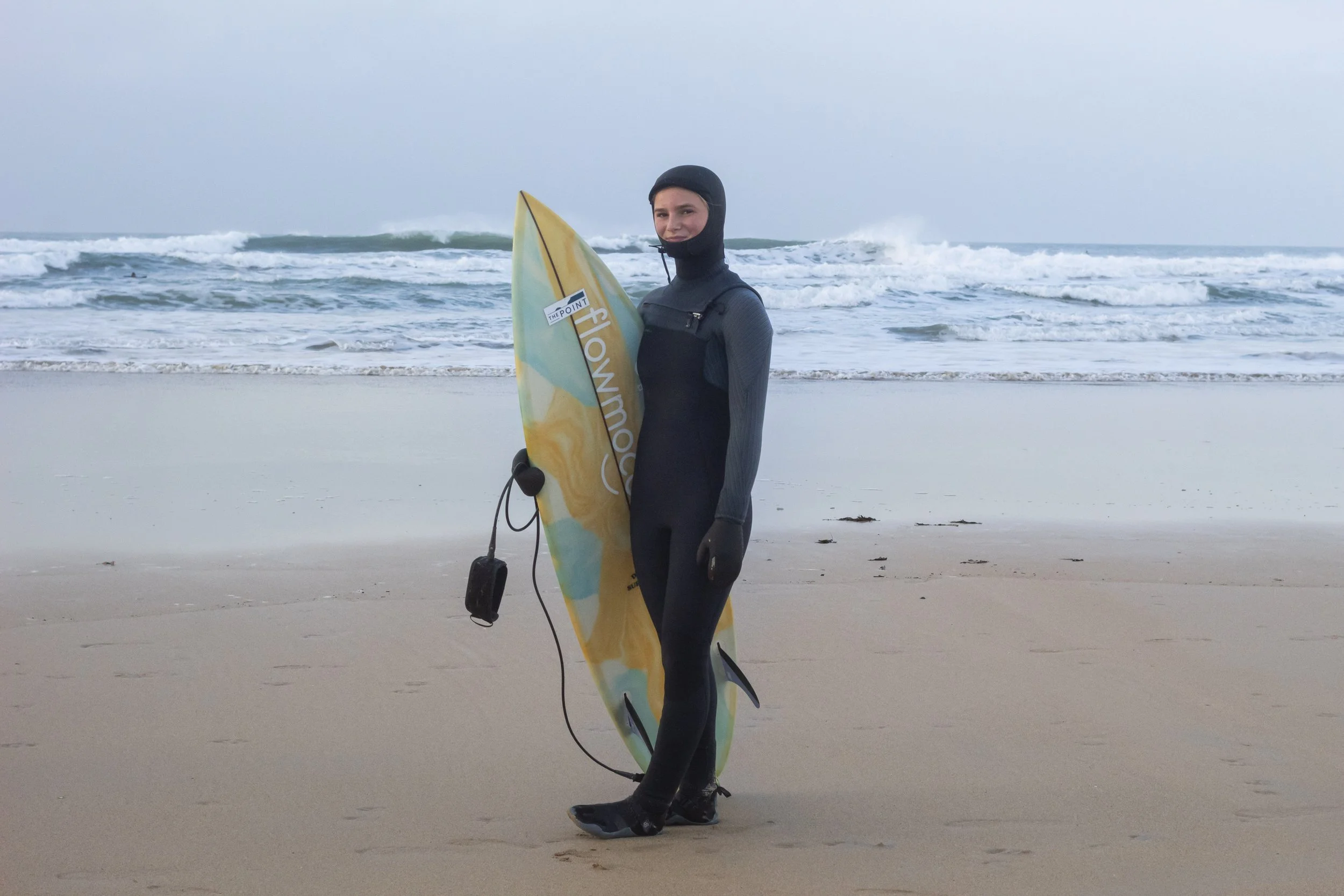 Kaja Millward, Surfing England Junior Squad, Fistral Beach, January 2026