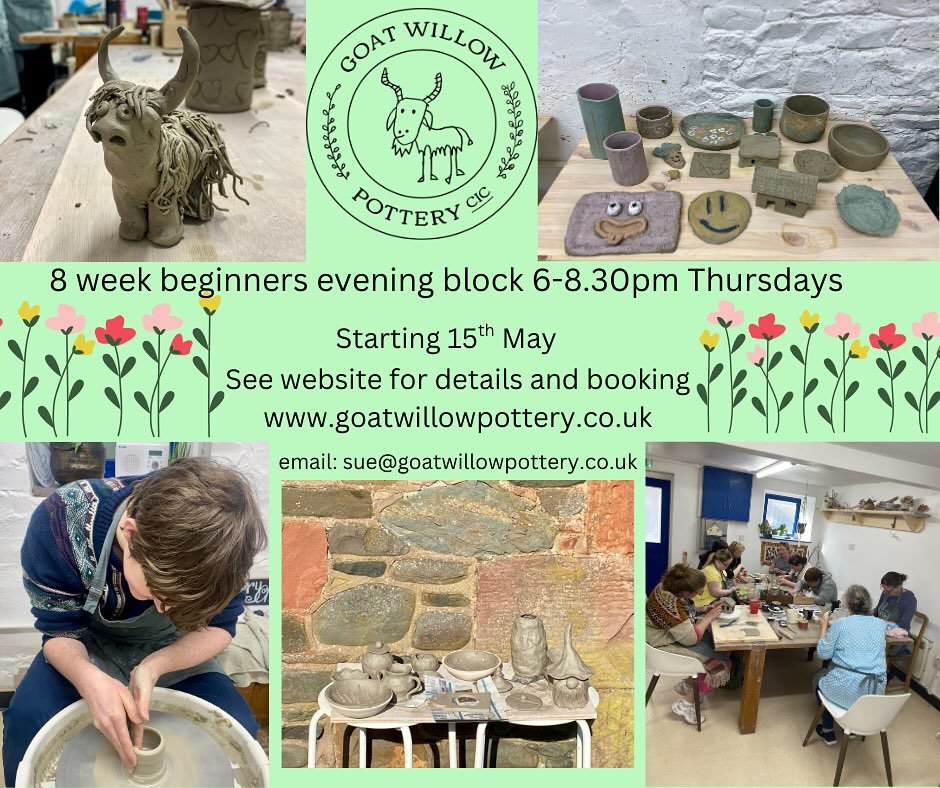 Come and join us for some springtime pottery fun! #communitypottery#socialenterprise#scottishpottery#potteryclasses#inclusive#beginnerspottery#potteryworkshops#cic#beginnerspotteryclasses#scottishborderspotteryclass