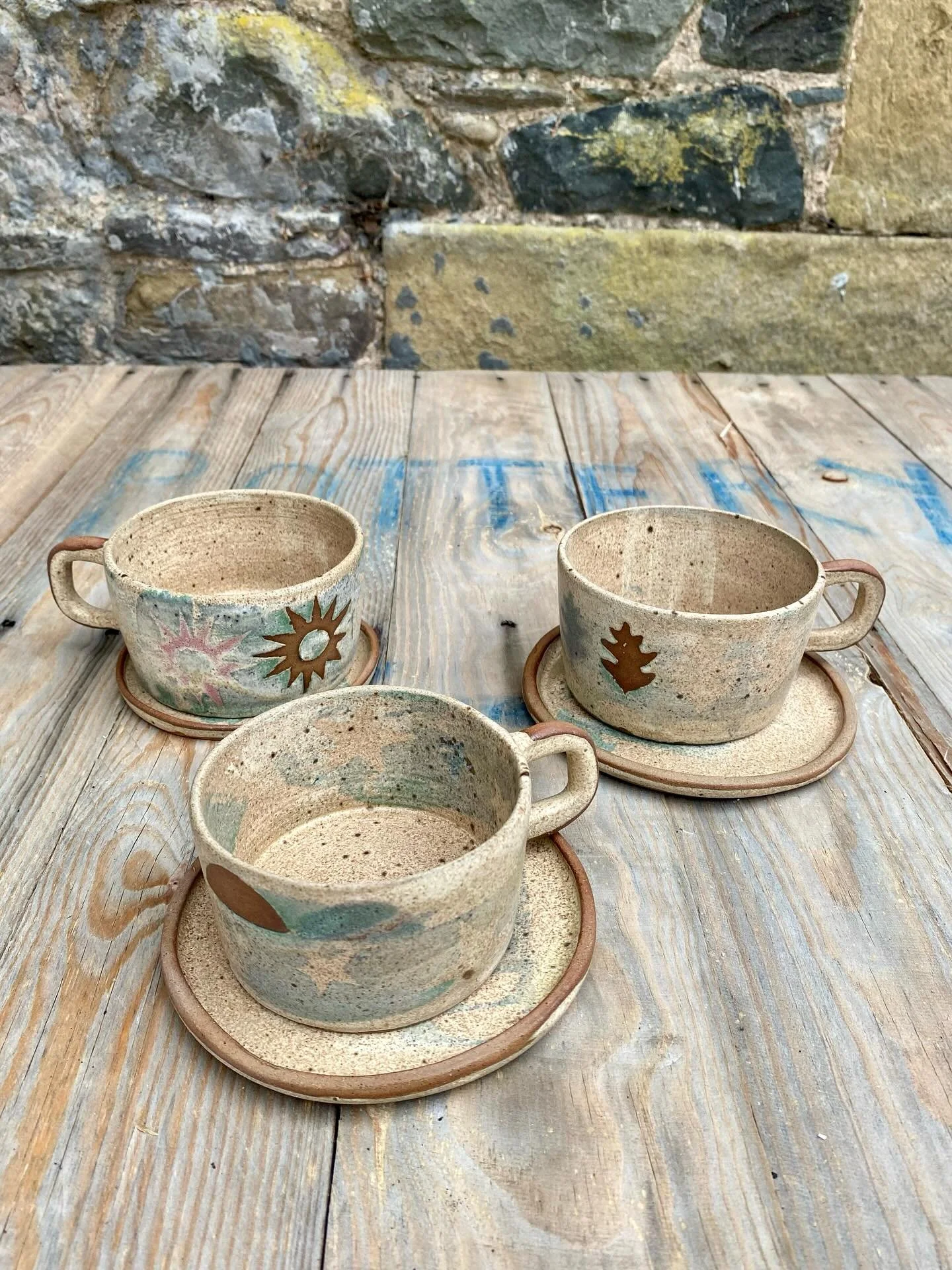 More experimenting #communitypottery#socialenterprise#cic#potteryclasses#scottishborders#beginnerspottery#scottishpottery#potteryforall#inclusive#coffeecups#cupandsaucer#mugs