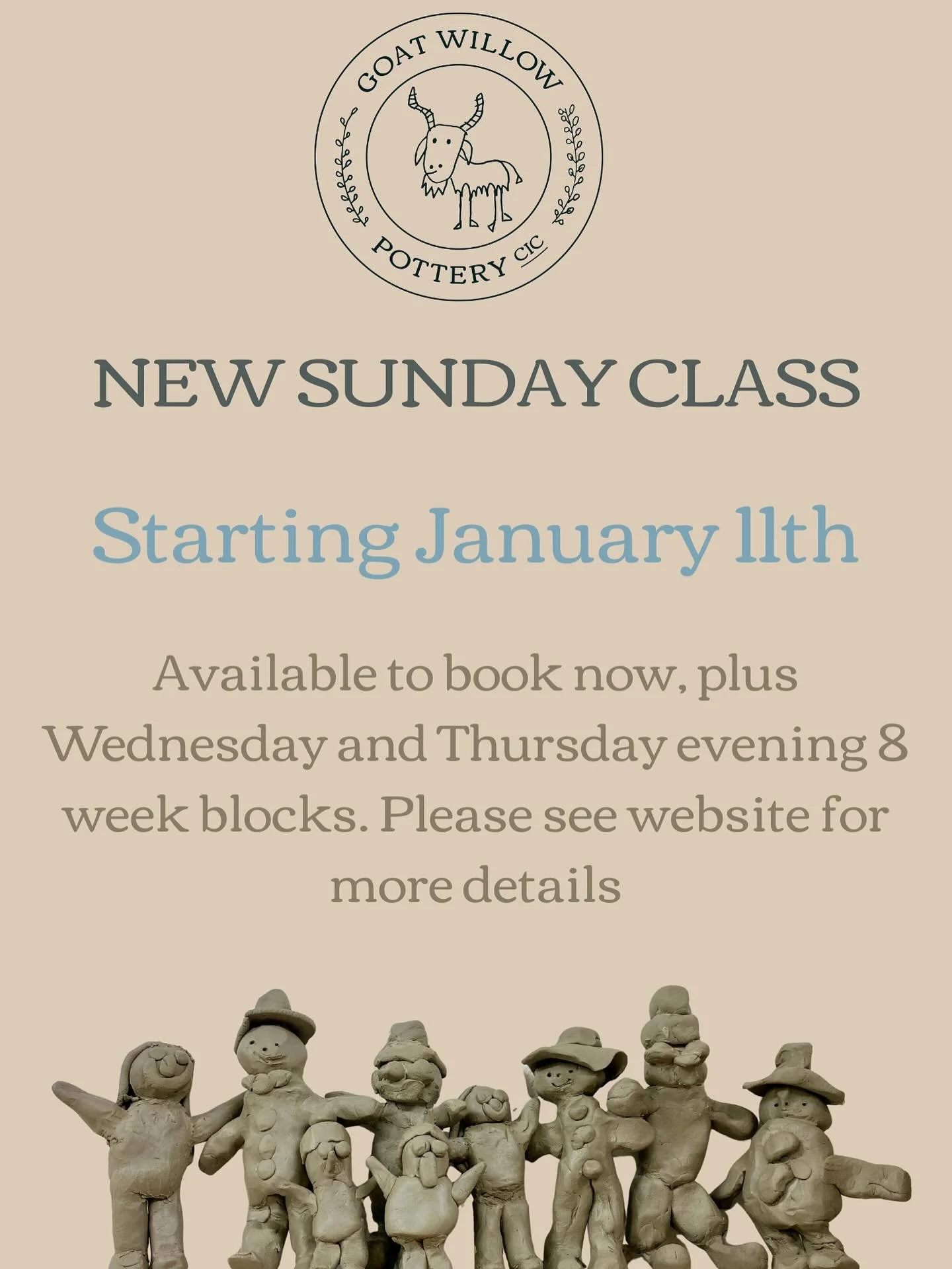 Next set of 8 week blocks now available to book on website. Gift vouchers available. Introduction class dates coming soon 😊 #communitypottery#socialenterprise#cic#beginnerspottery#potteryclasses#inclusive#scottishpottery#scottishborderspottery