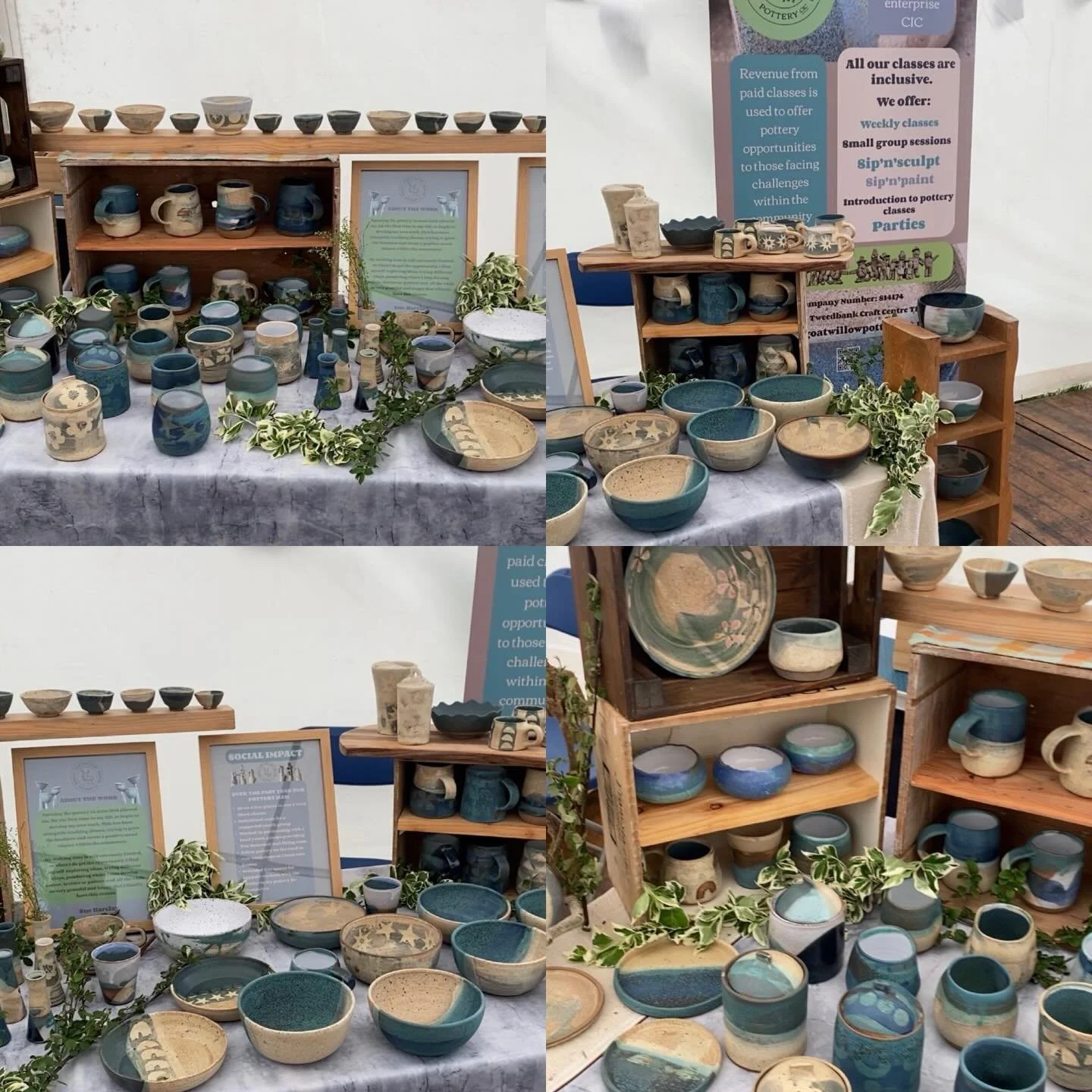 Big thanks to @artatancrum for being the venue for my first ever sale of work. Also thanks to my fellow marquee stall holders @_graciefaye @beastiecreations @belindaglennon @hpc_ceramics @ravnclay @charredwood_uk @the_magpie_cat @graciejsilver for ma