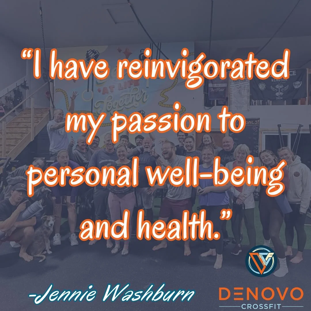 @jenniewashburn got 100 check-ins with her yoga tribe this week!
100 milestone prize: magnet

Jennie&rsquo;s first DeNovo experience was a nutrition challenge with us in April of 2022! Her hubby, Chad, was eager to get her to come to the gym to start