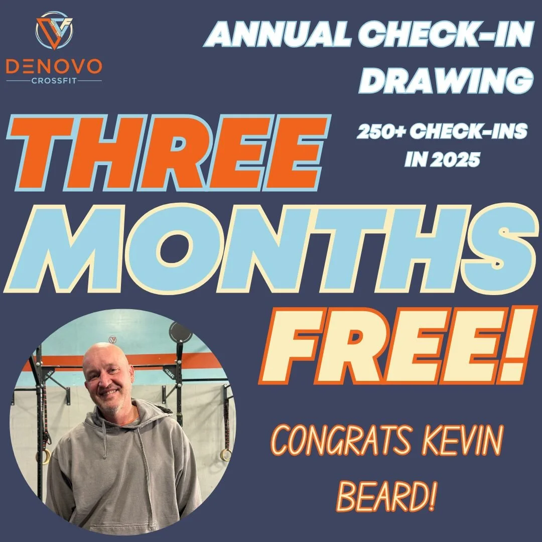 A big 𝗖𝗢𝗡𝗚𝗥𝗔𝗧𝗦 to @kevin.beard.3323 for winning our Annual Check-In Drawing for 3 free months of membership to start off 2026!🥳 

Get 250+ check-ins in 2026 to get entered to win big in 2027!