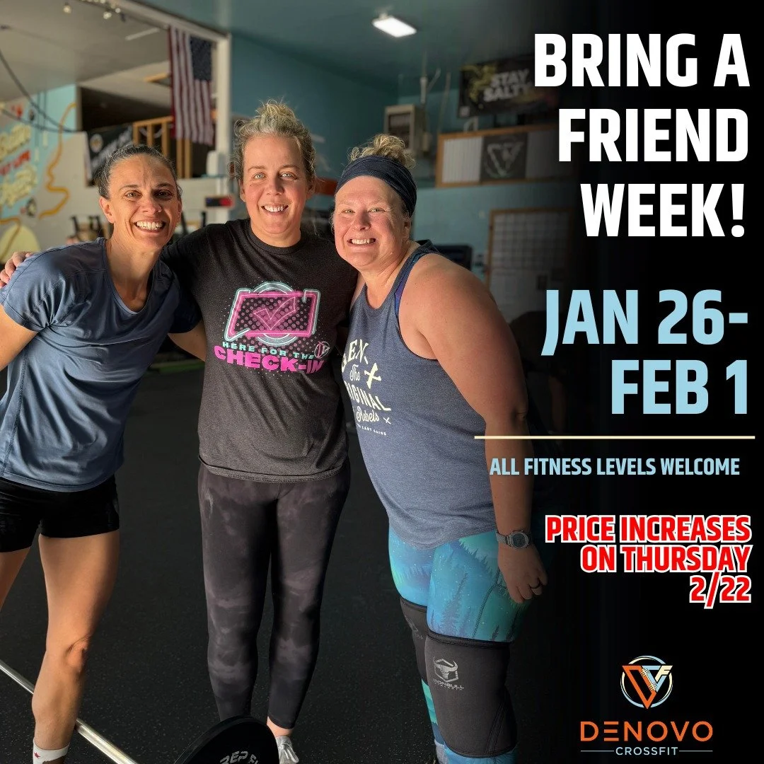 Bring A Friend Week starts on MONDAY!🥳
Come for a full week of classes for just $15

CrossFit here is about progress, not perfection&mdash;come as you are and see what you&rsquo;re capable of.

Learn more &amp; sign up through the link in our bio.