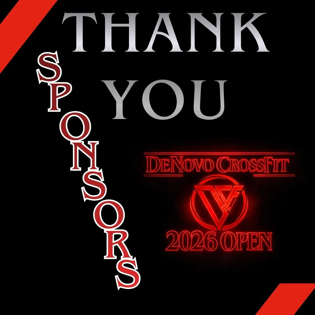 Huge shout out and thank you to our DeNovo CrossFit Open Sponsors!
We couldn't do it without you!

Thank you to Ascent Protein for donating items for both swag bags and prizes. We love your products and appreciate your support!
@ascent_protein