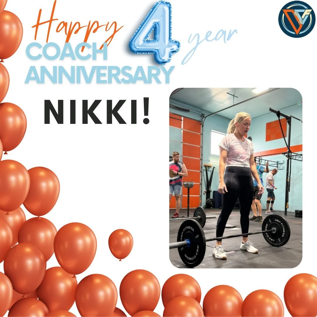 Happy official  4️⃣ Year Anniversary as a DeNovo Team Member, @nikkilarrick !🥳
Not only is Nikki an AMAZING and hungry CrossFit Coach, she also handles all of our retail design/communication/ordering and supports a TON with sponsorship relations and