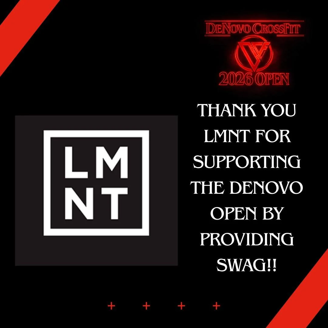 HUGE shoutout to LMNT for supporting the DeNovo CrossFit OPEN Intramural Competition! We are grateful for your donations and couldn't do it without you!
@drinklmnt