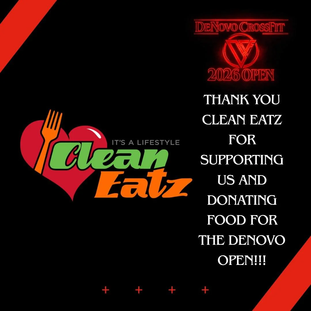 HUGE shoutout and thank you to CLEAN EATZ for supporting the DeNovo CrossFit OPEN Intramural competition! We appreciate your support and YUMMY food! We couldn't do it without you! 
@cleaneatzfortcollins