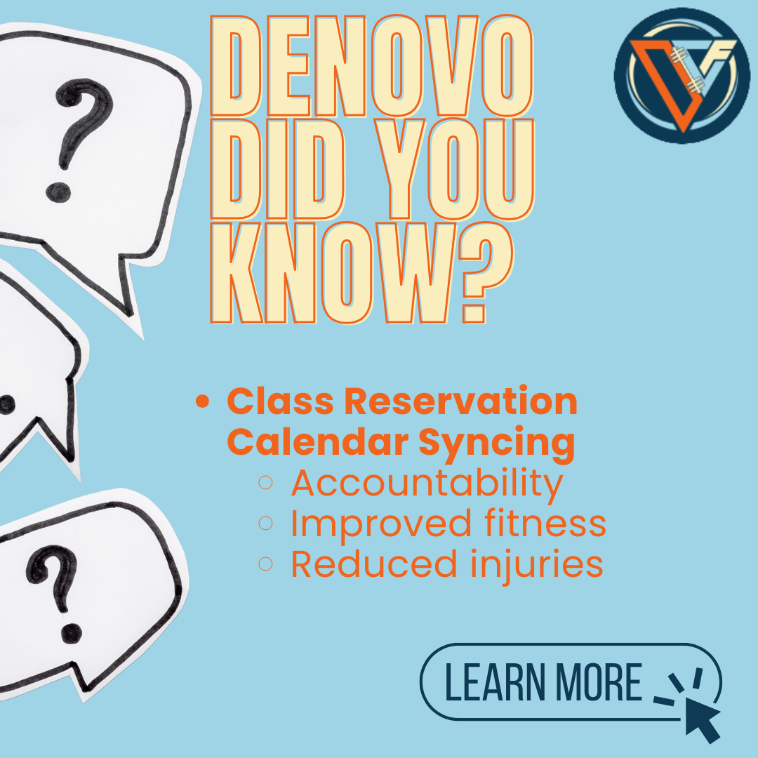 DeNovo did you know - class reservations calendar syncing