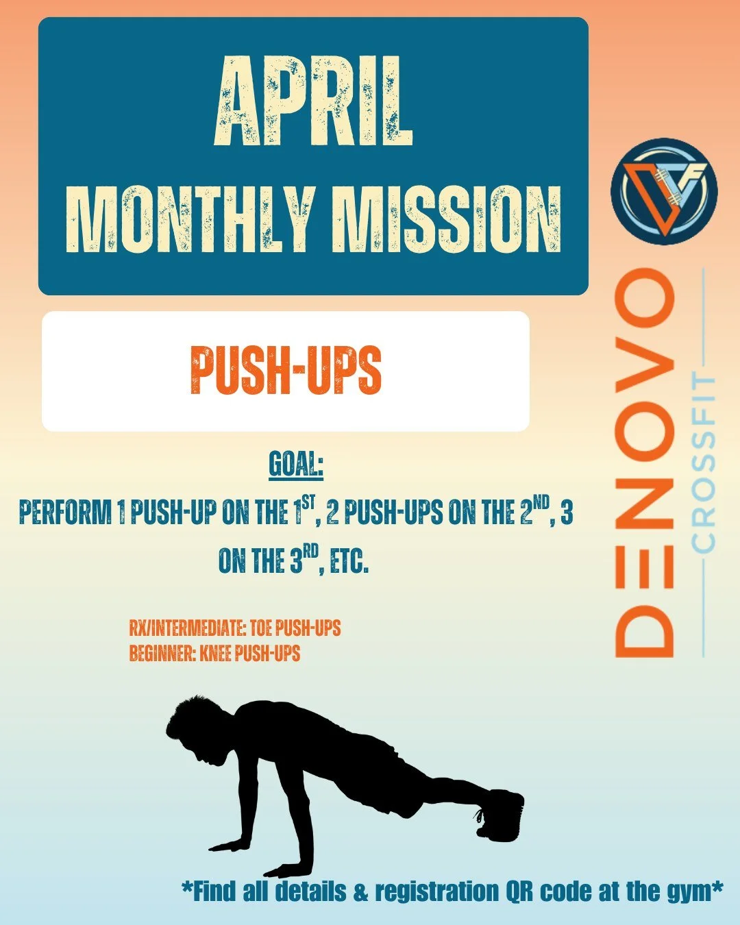 MONTHLY MISSION #4 is 🚨RELEASED🚨 Sign up using the QR code posted in the gym or look in the Digest! DEADLINE for registration is MARCH. 29th!