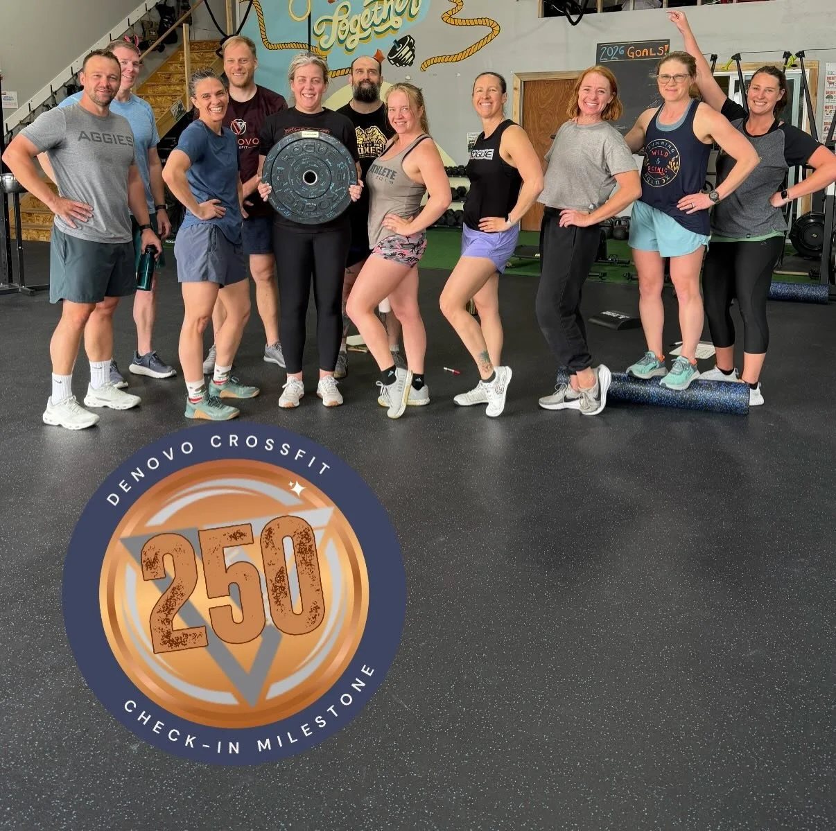 Congratulations to @tgaunt83 for getting her 250th check in today!! We love having you and can&rsquo;t wait to see what this year holds for you at DeNovo!