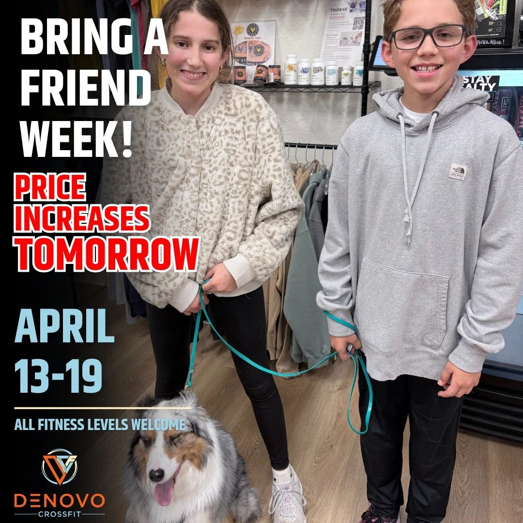 🚨 PRICE INCREASE STARTS TOMORROW 🚨

If you&rsquo;ve been thinking about trying CrossFit, this is your sign to start NOW 

AND&hellip; perfect timing 👇

We are only 5 DAYS away from Bring a Friend Week!

Come for a full week of classes for just $5 