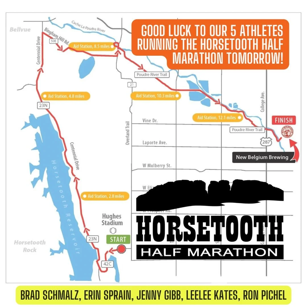Race stars at 8am and you can track our runners and send them cheers on the @racejoy app.
After party at @newbelgium_foco if you feel inclined to come hang and celebrate.🥳