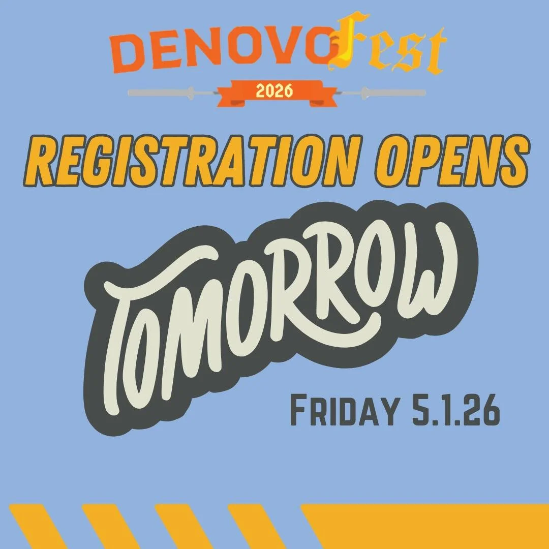 🚨EARLY BIRD REGISTRATION OPENS TOMORROW🚨

Grab a partner and sign up for DeNovoFest 2026. 

This has been an in-house competition for the past 4 years, but for 2026, we&rsquo;re going bigger&mdash; opening to the public and expanding the experience