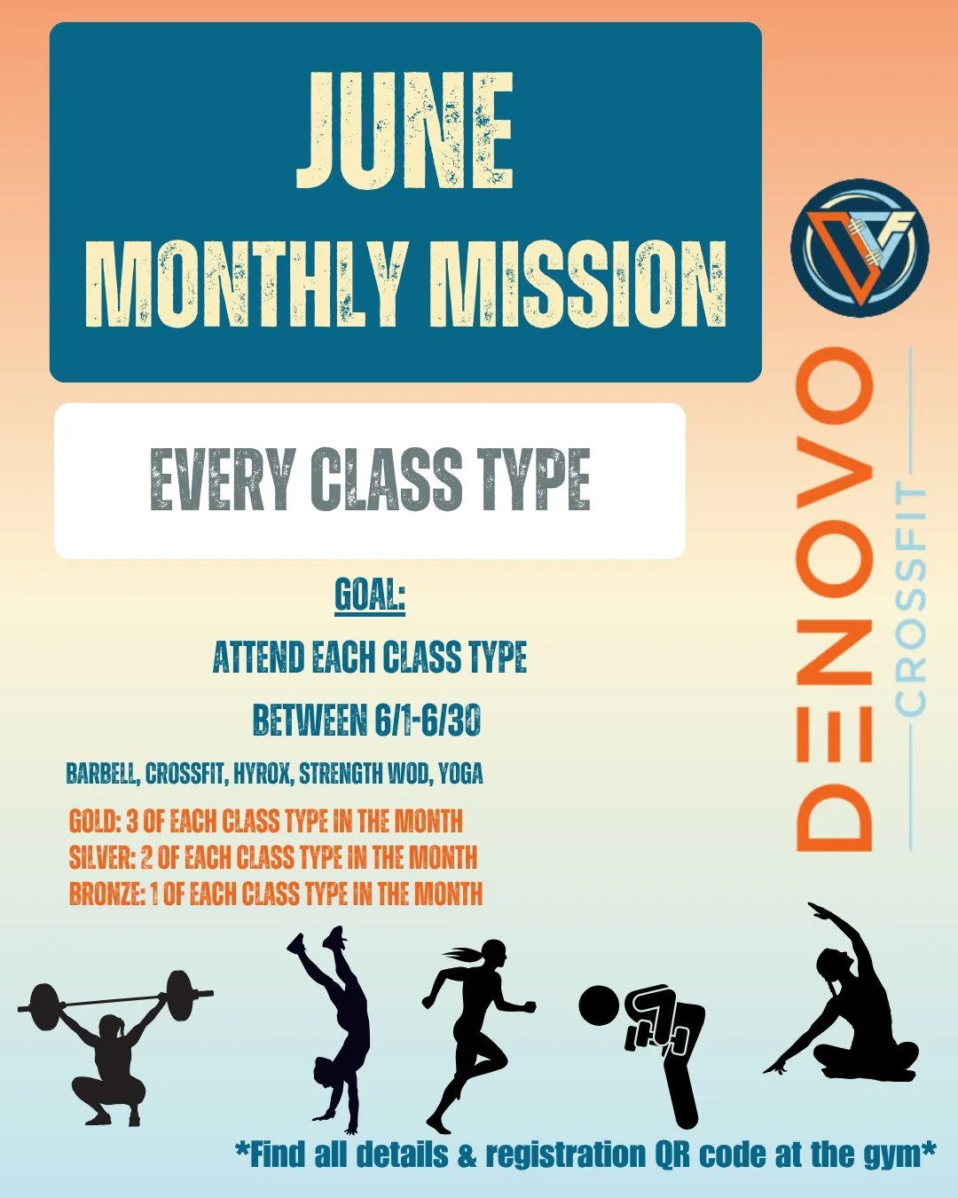 MONTHLY MISSION #6 is 🚨RELEASED🚨 Sign up using the QR code posted in the gym or look in the Digest! DEADLINE for registration is MAY. 29th!