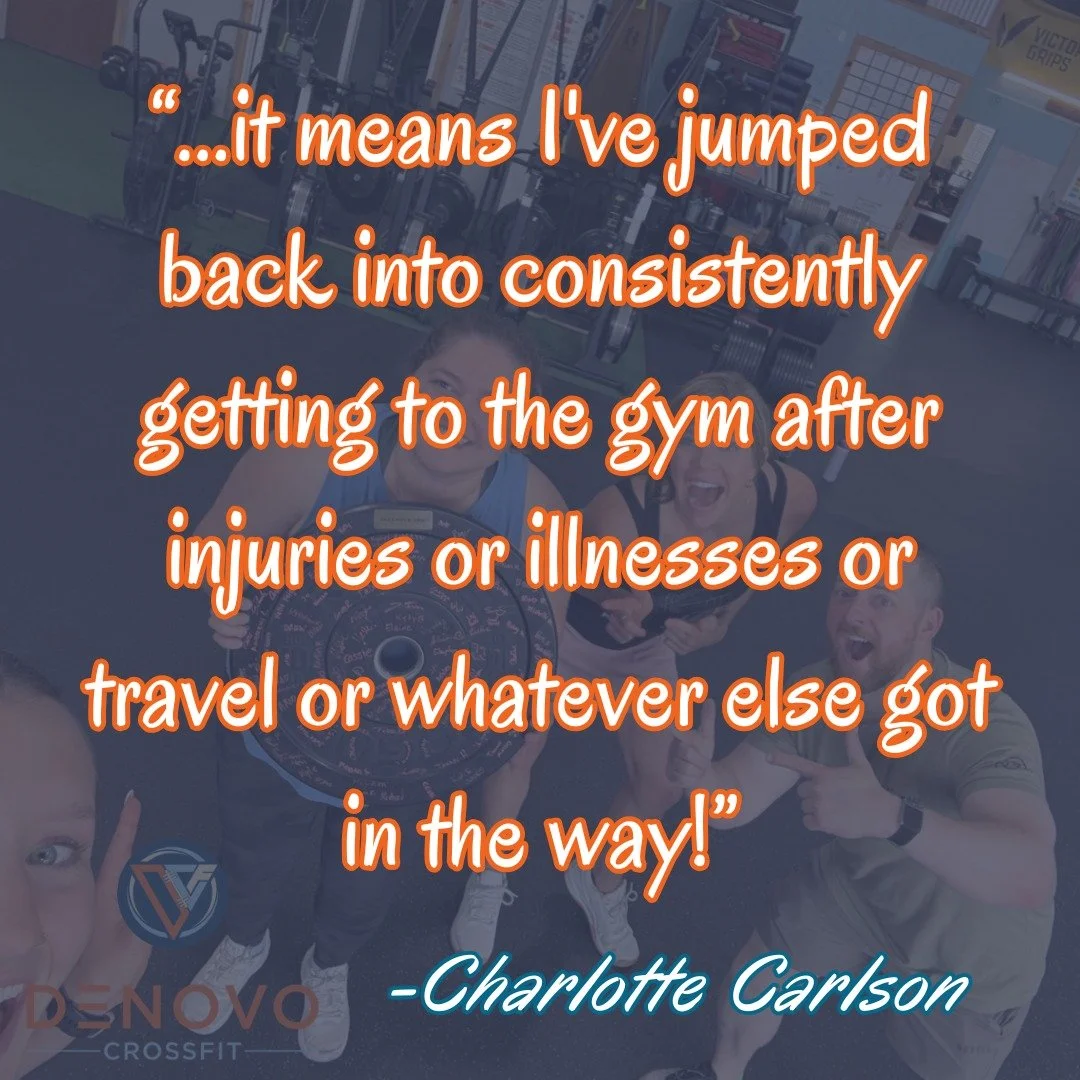 @charlie_m_lakin got 100 check-ins with the 5:30pm Crew!

Charlotte joined DeNovo in June 2025 and quickly jumped into both Strength WOD and CrossFit classes with a goal of getting stronger and feeling better. Since then, she's put in the work consis