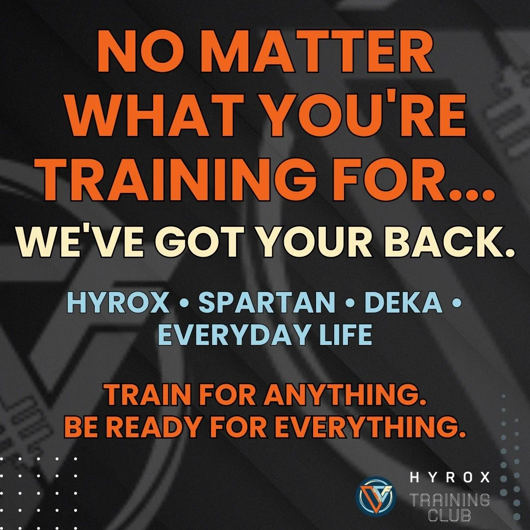 No matter what you're training for, we've got your back. 💪

Whether it's HYROX, Spartan, DEKA, getting stronger, improving your health, or simply becoming a better version of yourself, our focus is the same:

Build fitness that works everywhere.

Th