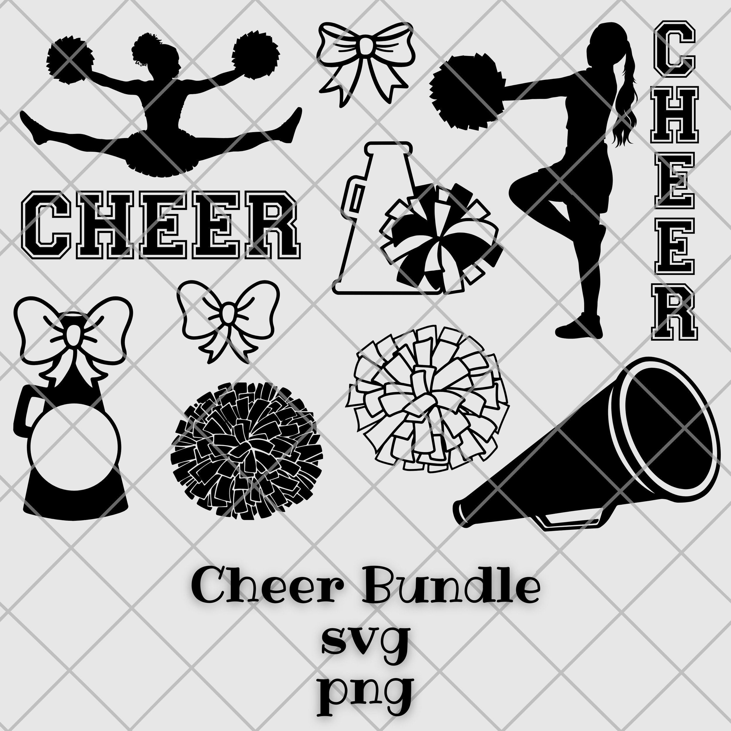 Cheerleading SVG PNG Bundle