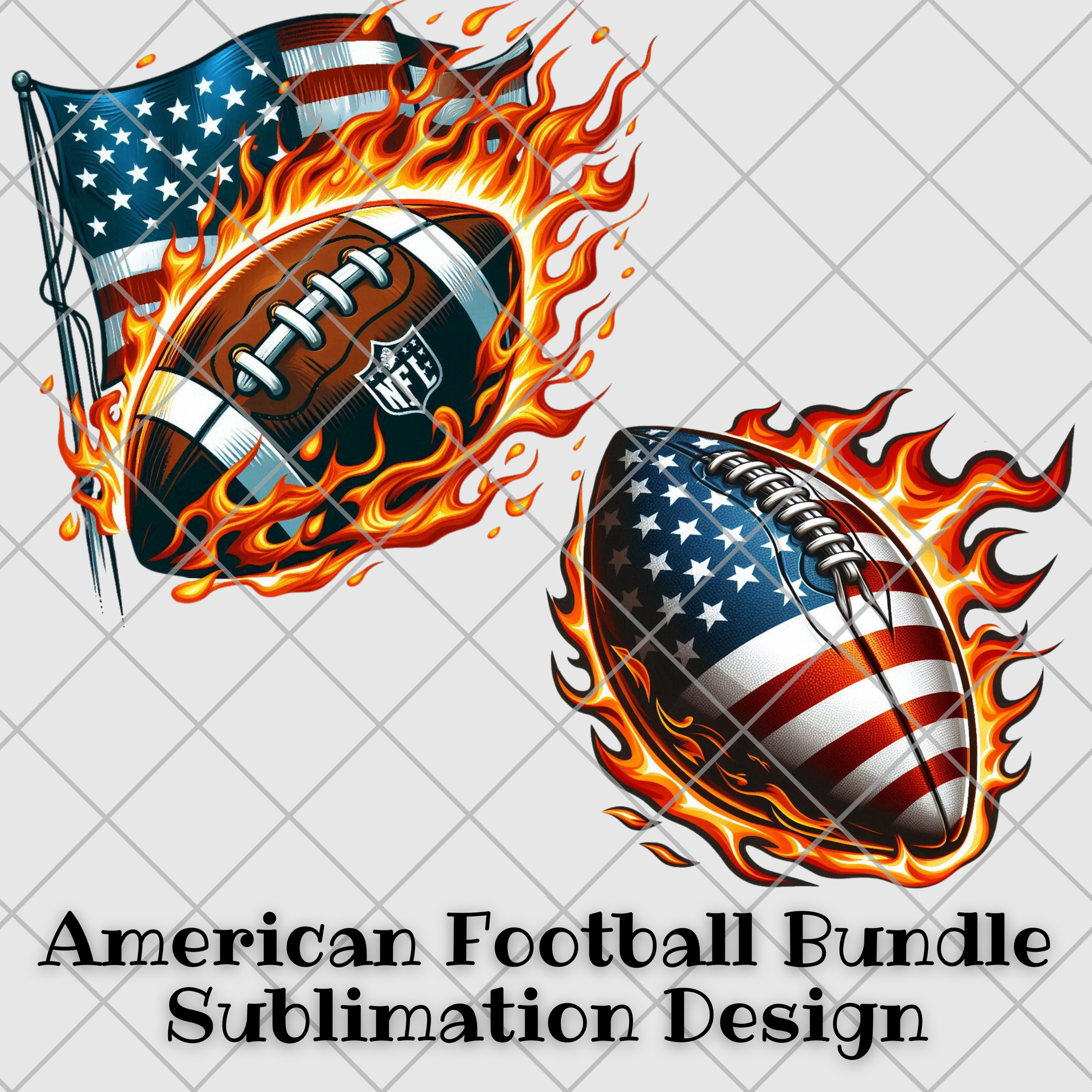 American Football Bundle Sublimation PNG