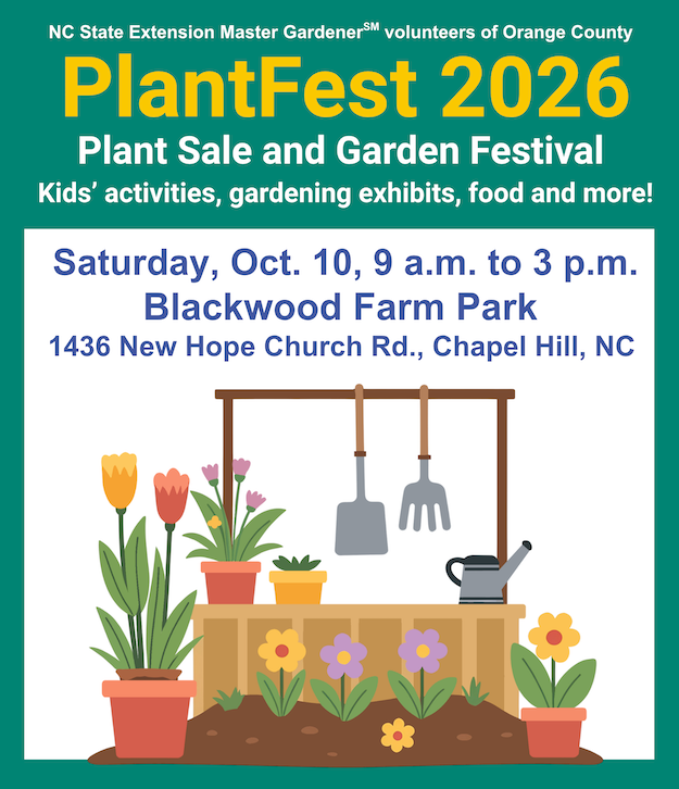 Flyer with date/time/activity information about PlantFest.