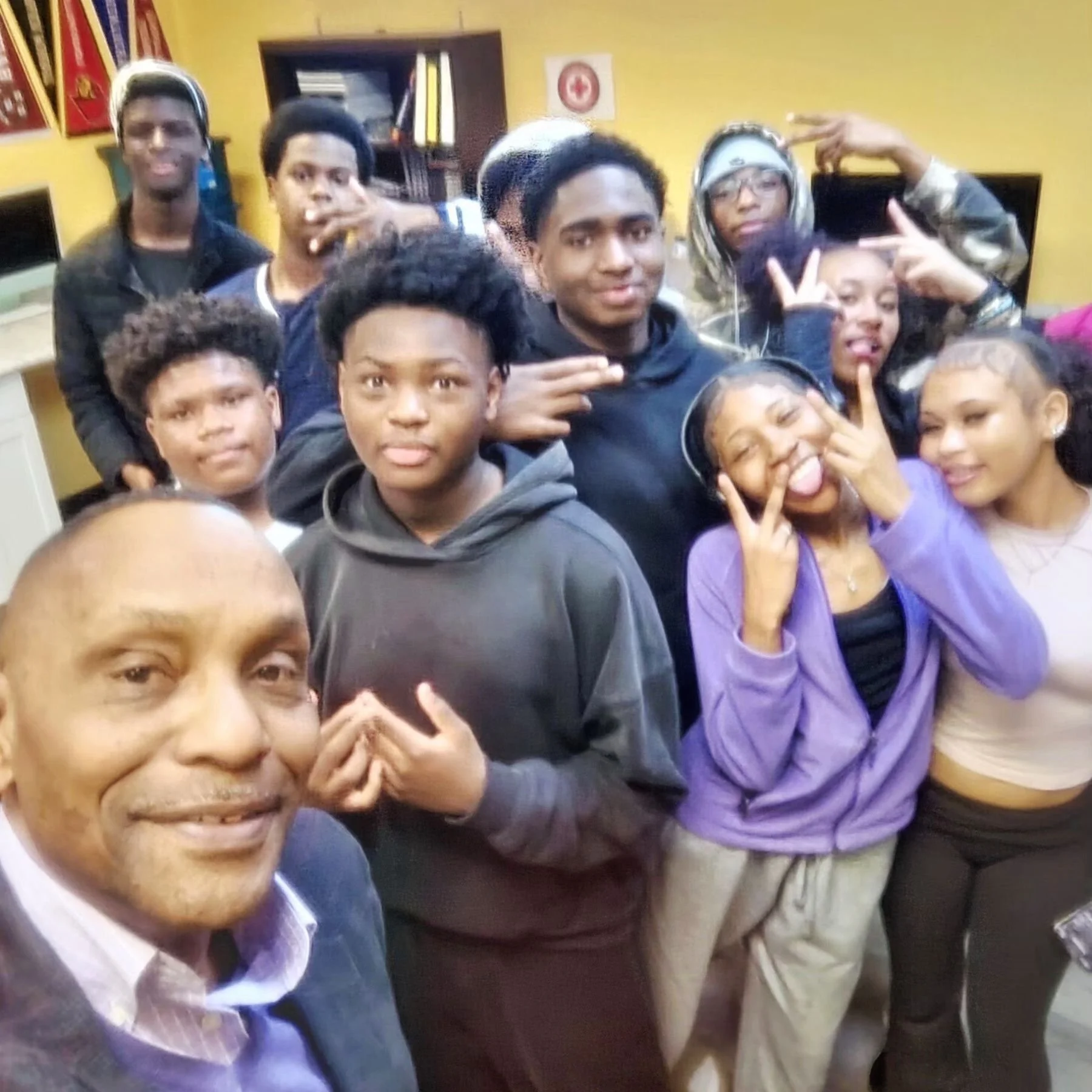 Founder mentoring students in STEM activities