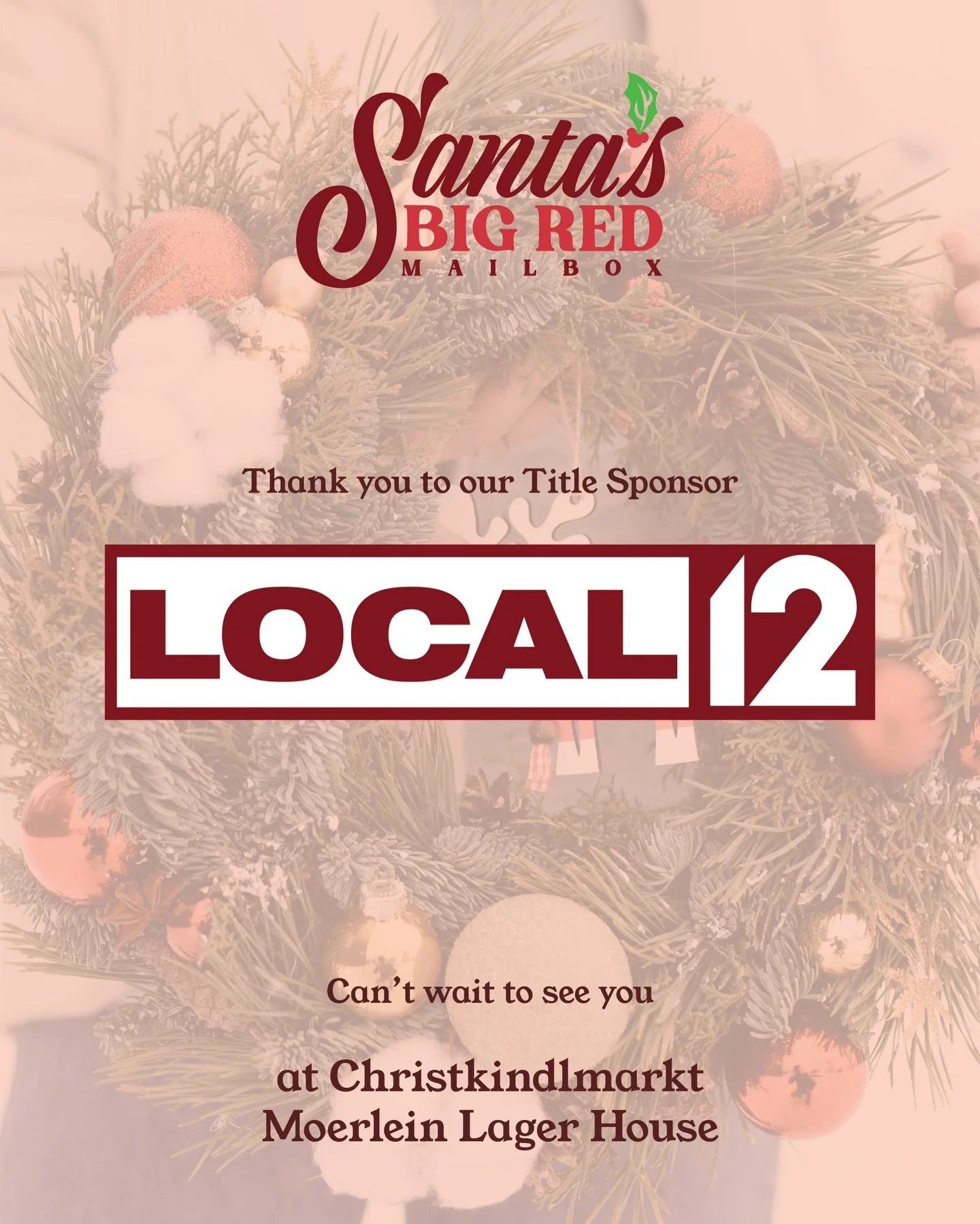 BIG THANKS to our Title Sponsor @local12wkrc - join us down at Santa&rsquo;s Big Red Mailbox and get those letters to Santa! Open at @cincinnatichristkindlmarkt @moerleinlh now!
🎄🎄🎄🎄🎄🎄🎄🎄🎄🎄🎄🎄🎄