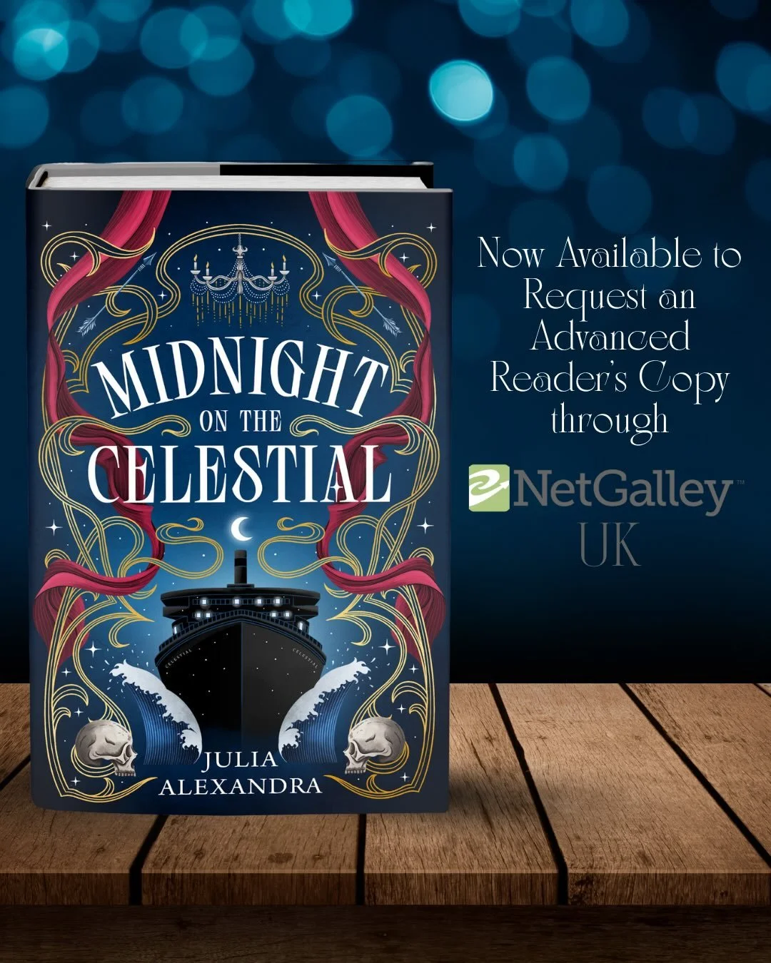 MIDNIGHT ON THE CELESTIAL is available as a digital ARC through @netgalley UK. If you love

✨ Romantic aerial silks scenes
✨ Luxury and magic
✨ A spirit summoning heroine
✨ A cruise ship that&rsquo;s a dream in the daytime and a nightmare after dark
