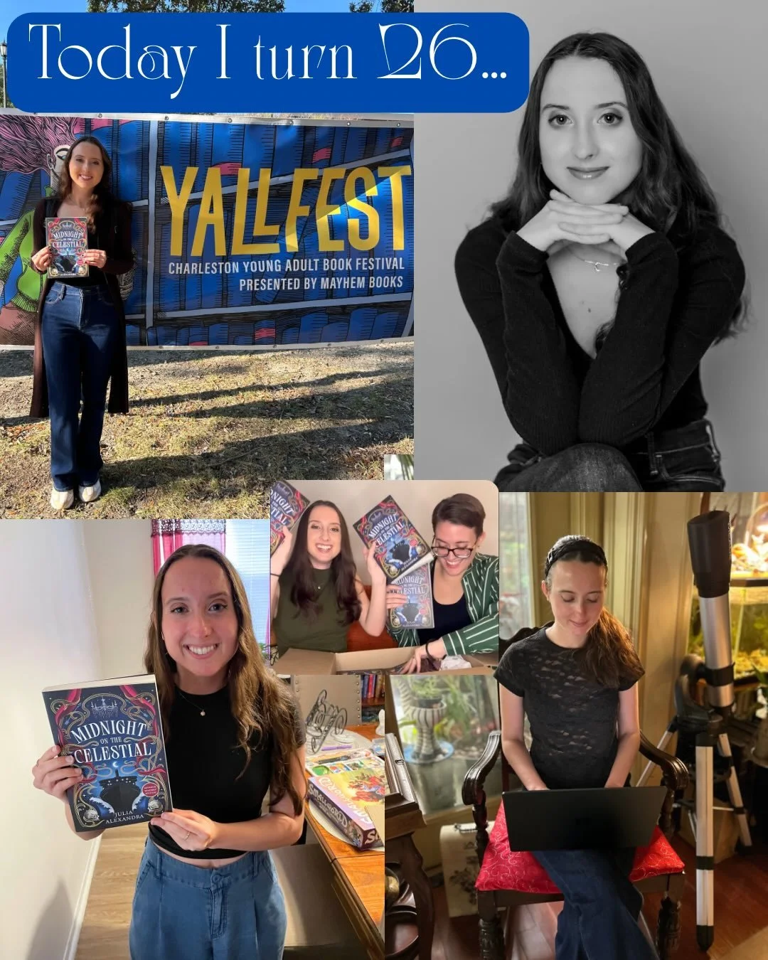 26 is the year of my life in which I become a published author.✨
I am not sure if I went back and told 16 year old Julia that she would debut at age 26 if she would feel relieved or disappointed. That 16 year old wanted an agent so badly and probably