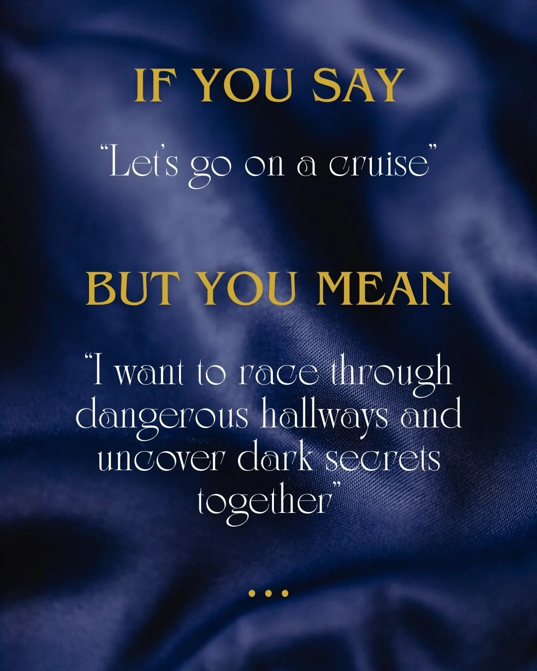 If you like your fantasy mixed with fear and wonder, MIDNIGHT ON THE CELESTIAL will be for you.

You can look forward to

✨ A spirit summoning heiress
✨ Swoon-worthy aerial silks scenes
✨ Luxury by day, terror by night
✨ Found family
✨ Hidden family 