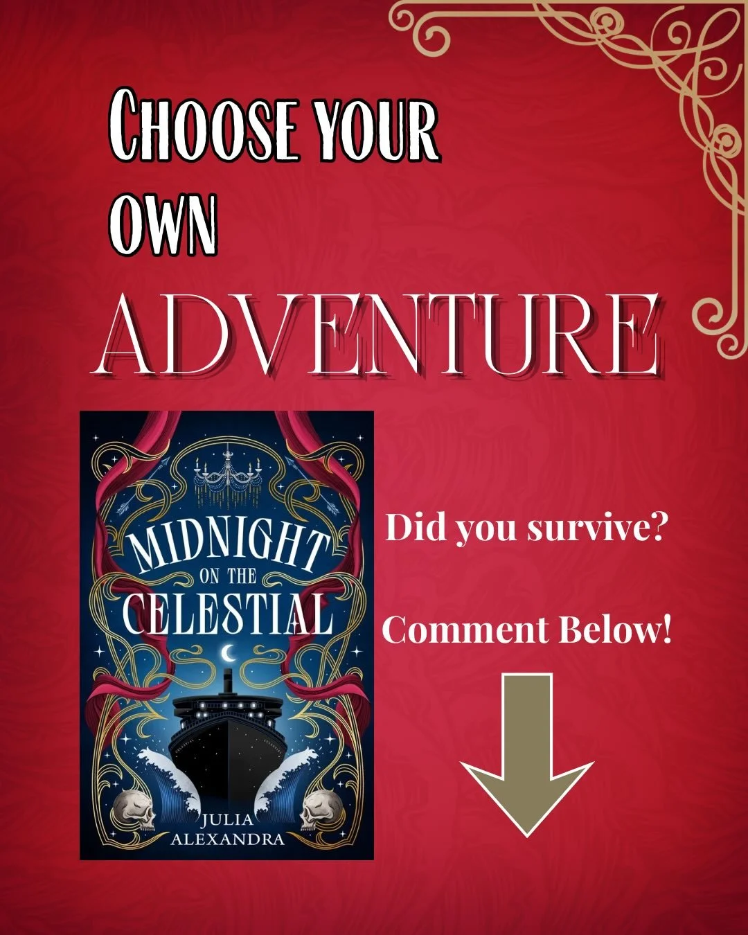 Do you have what it takes to survive aboard the Celestial?

Step into the magic, soak in the luxury, and face the nightmares after dark. Will you escape with your magic&hellip;or will the ship consume you?

Let me know your story in the comments belo
