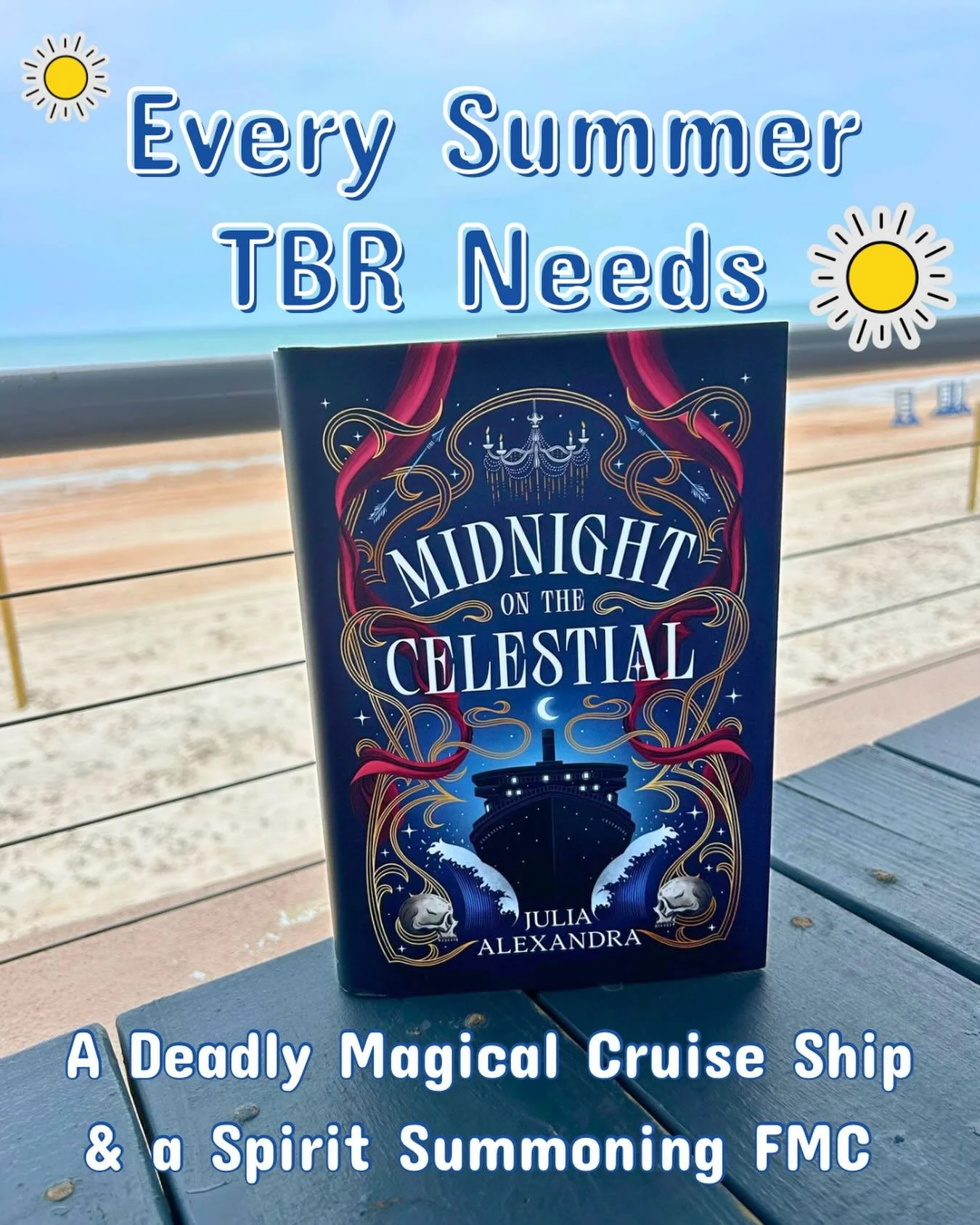 If your summer needs some magic, a cruise, dark secrets, and spirit summoning, then head to your local bookstore to pick up MIDNIGHT ON THE CELESTIAL!🛳️✨

A young adult dark fantasy from @wednesdaybooks where a spirit summoning heiress must join the