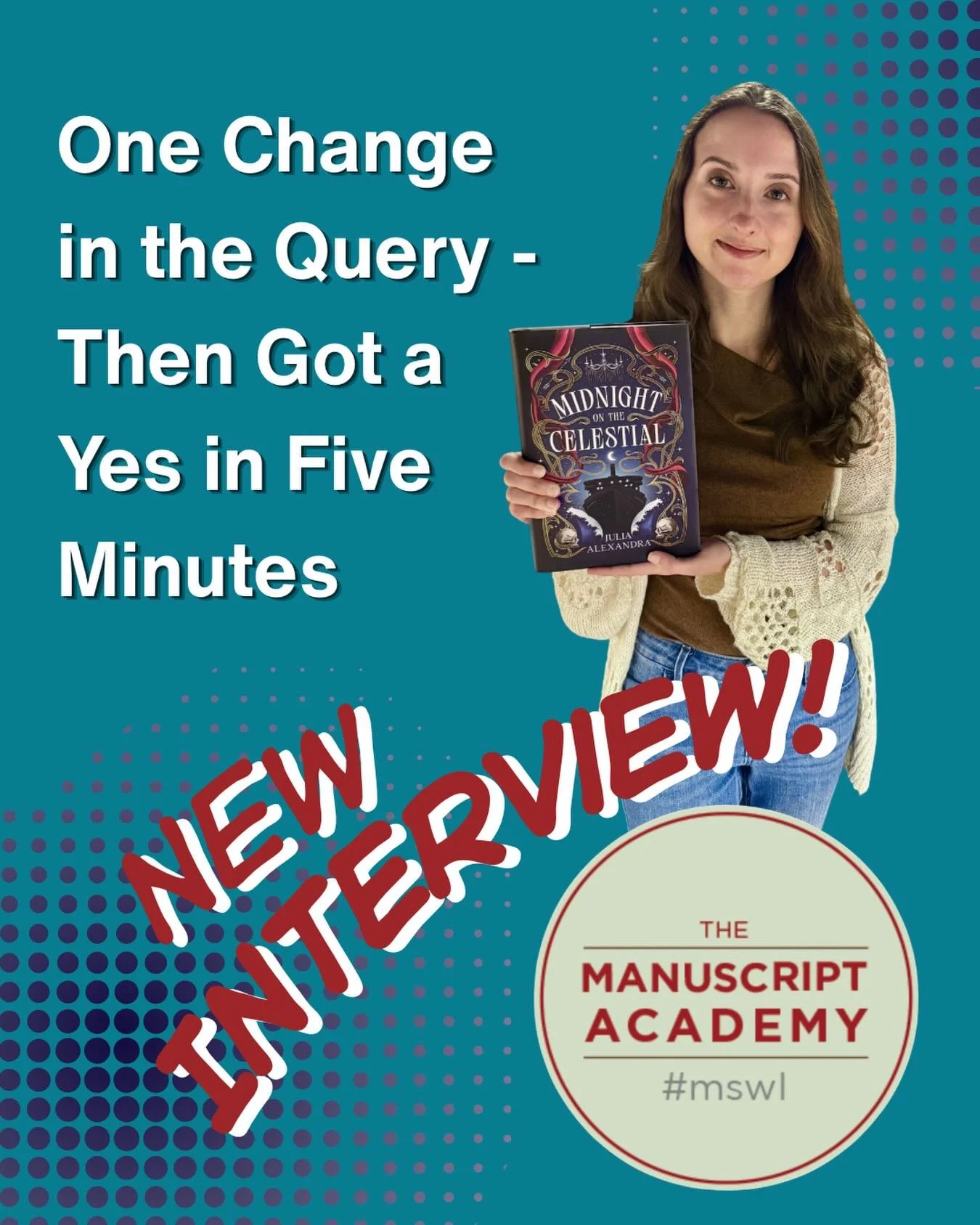 Thank you to @manuscriptacademy for featuring my publishing journey in a new interview!

Manuscript Academy was such an amazing support in my querying journey, and if anyone is an aspiring writer, I cannot recommend them enough. The positivity, conne