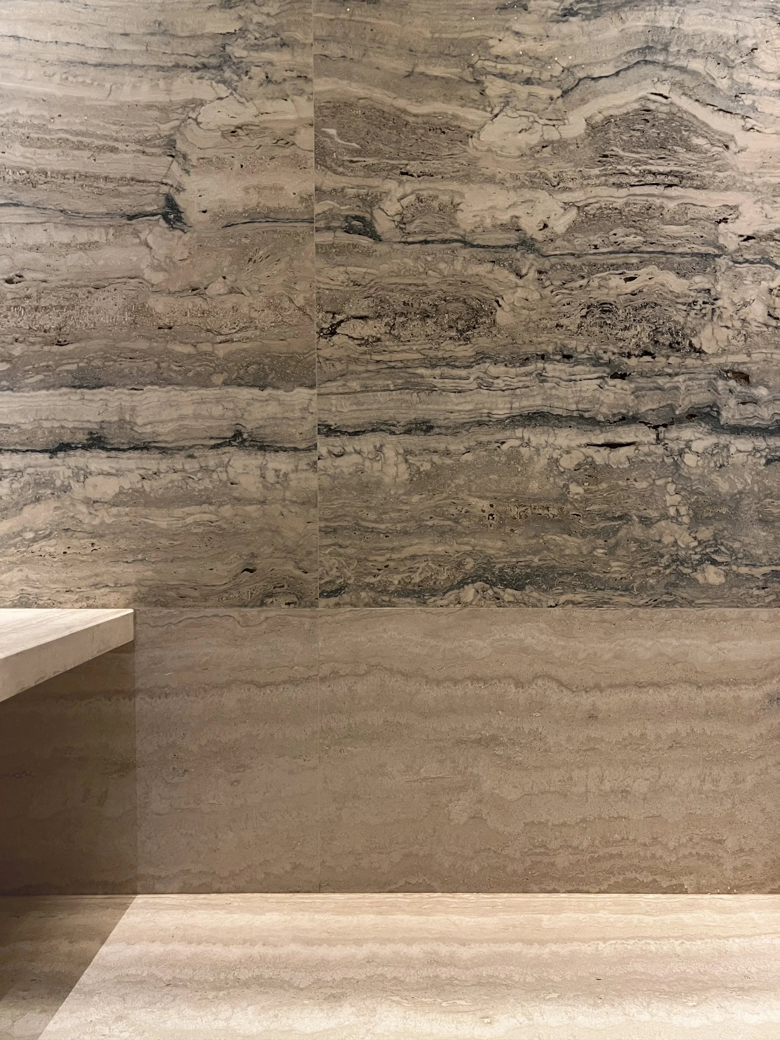 Max Wolstencroft bathroom in travertine