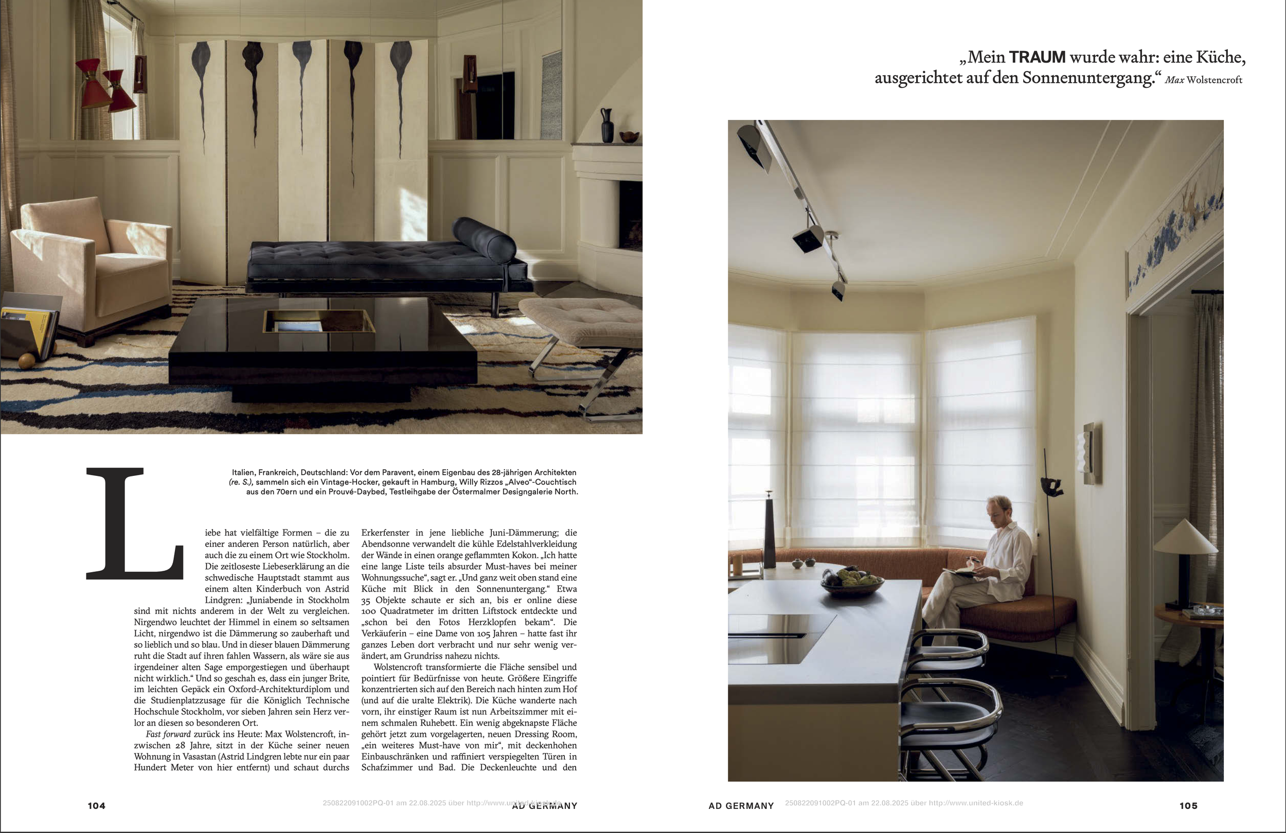 Max Wolstencroft Stockholm Apartment Architectural Digest