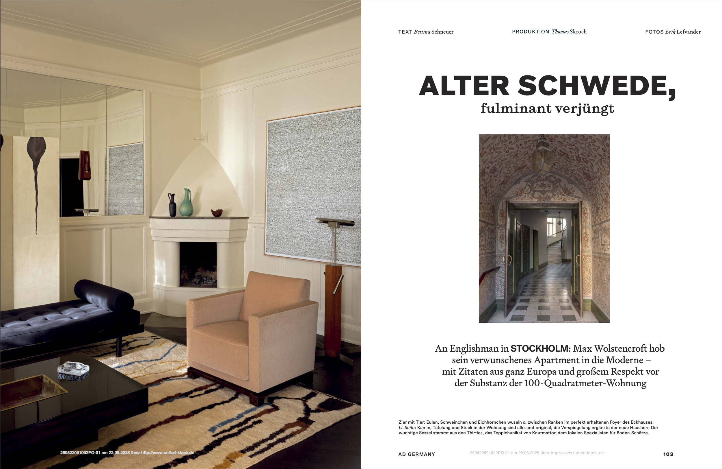 Max Wolstencroft Stockholm Apartment Architectural Digest