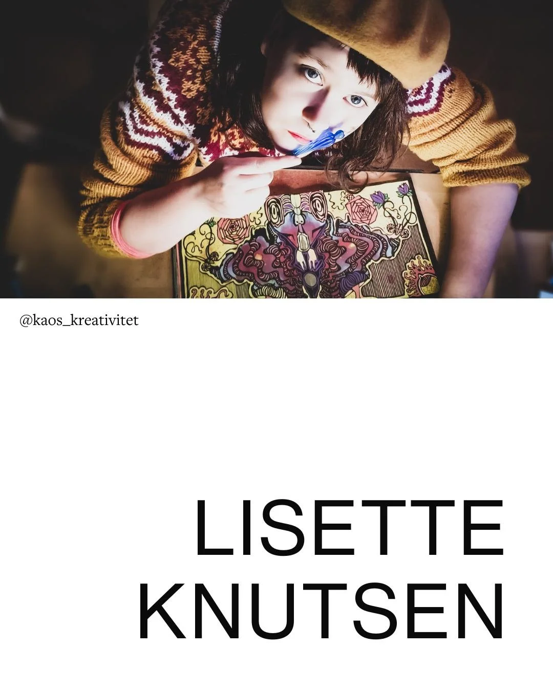 ✨ M&ouml;t Lisette Knutsen &ndash; en av de nio personer som delar sin ber&auml;ttelse i Kaos &amp; Kreativitet. Med mod, &auml;rlighet och en r&ouml;st som ber&ouml;r ber&auml;ttar hon om livet med bipol&auml;r sjukdom, om identitet, balans och om h