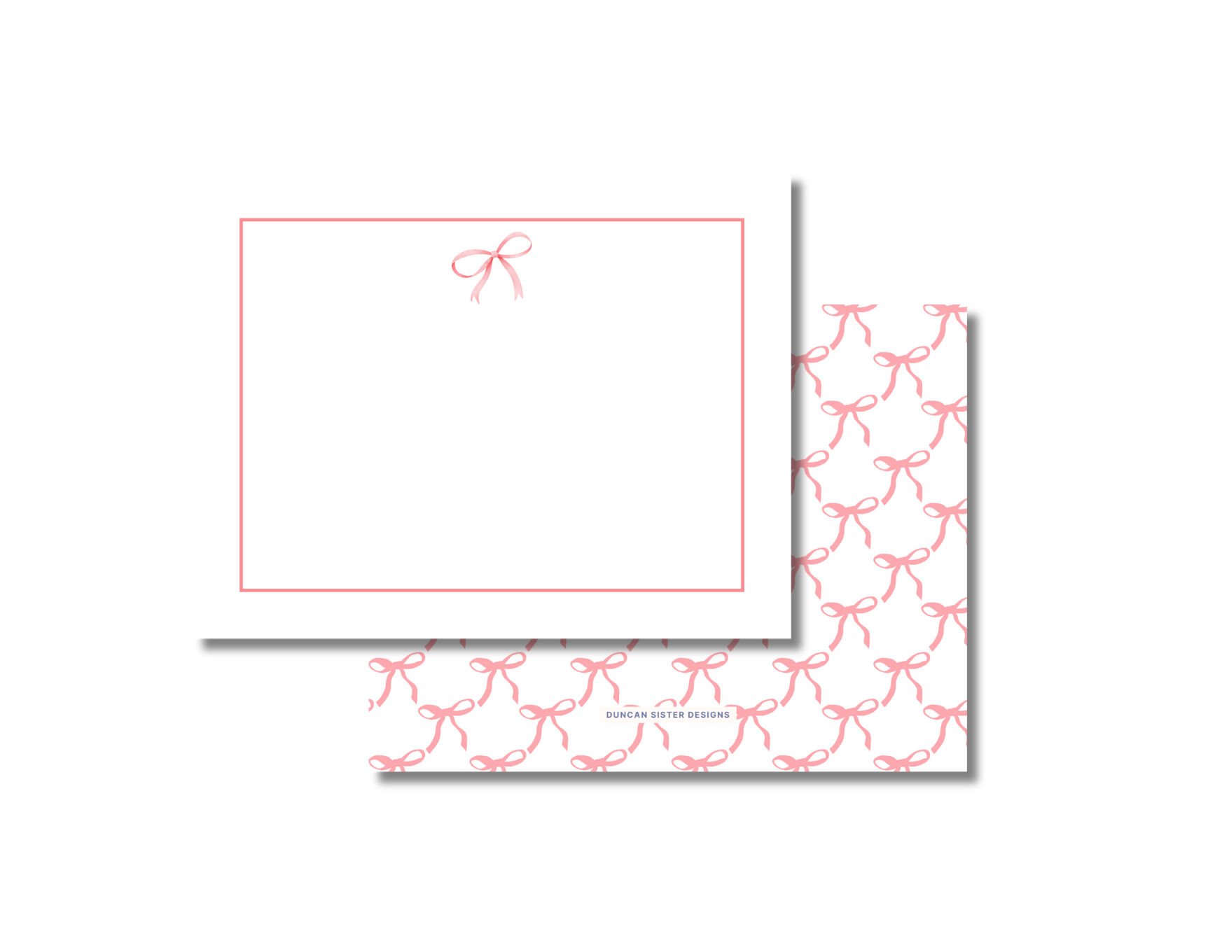 Pink Bow Baby Shower Thank You Cards: Personalized Stationery