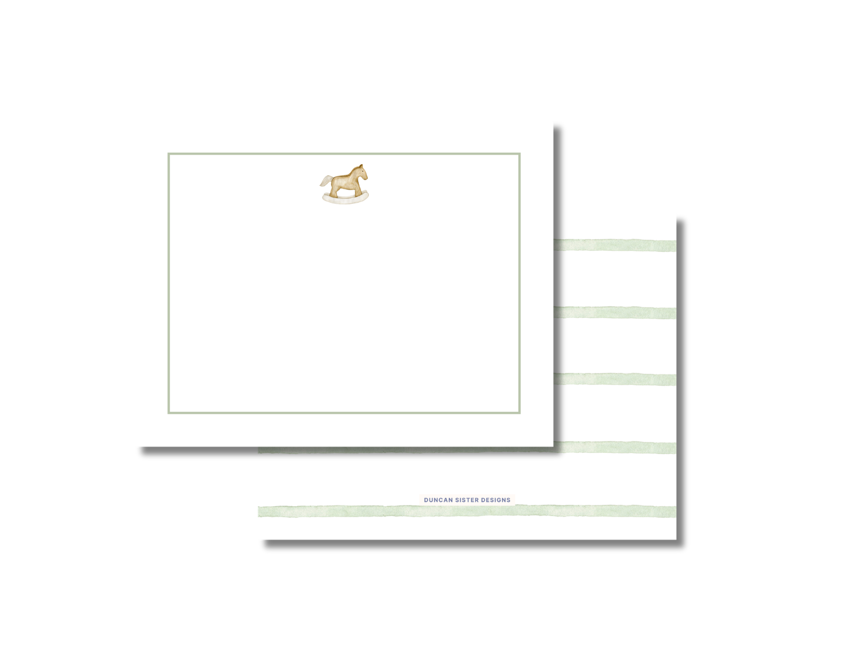 Baby Shower Thank You Card: Green Nursery Stationery