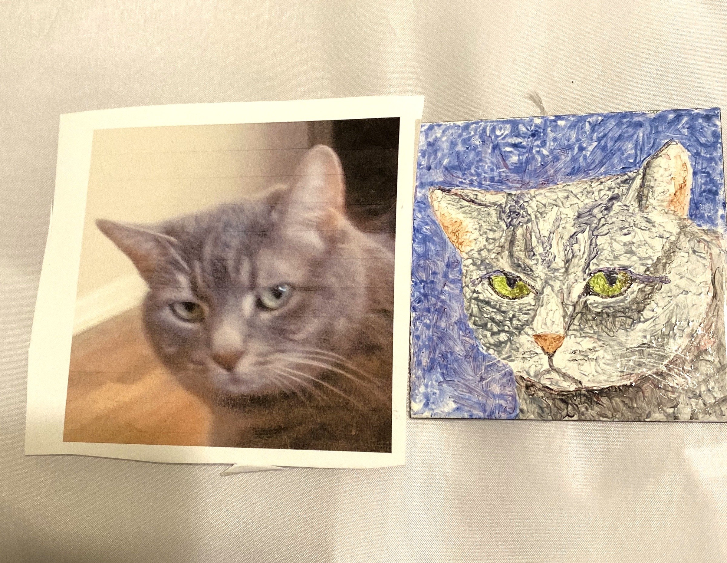 Cat portrait (sold/commission)
